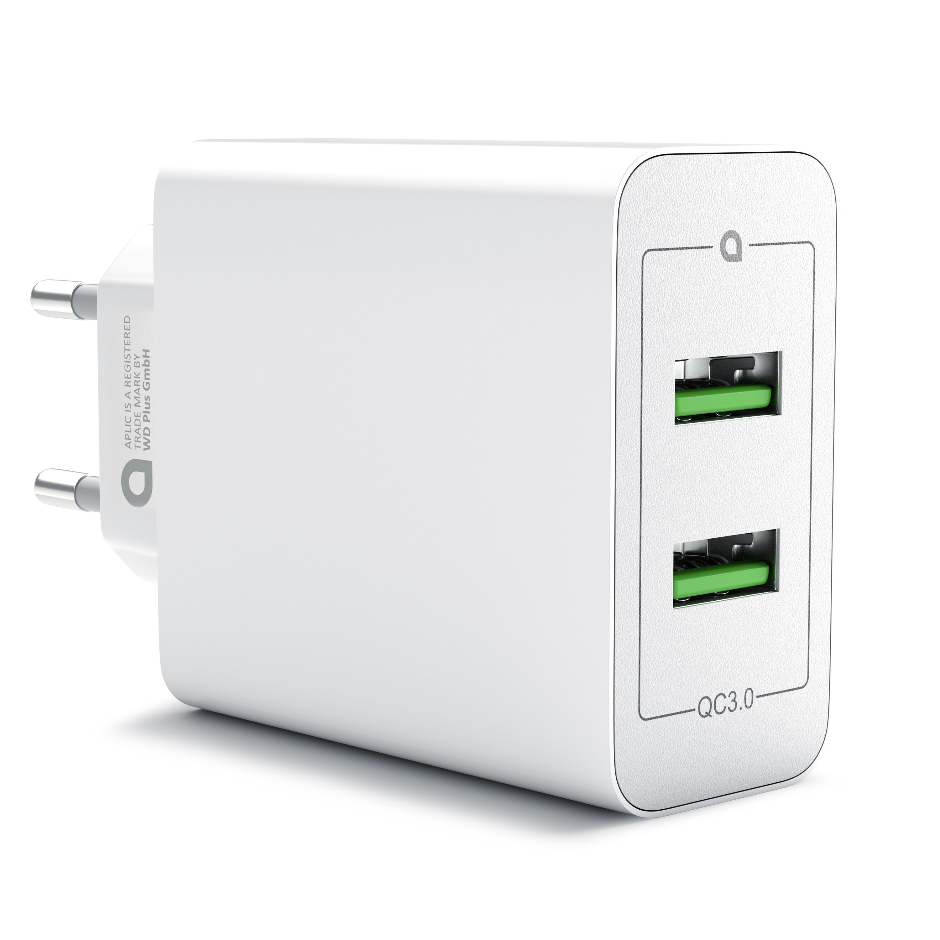 Aplic 2-Port Quick Charge USB Ladeger&auml;t 36 W / 6000 mA / Schnellladefunktion 