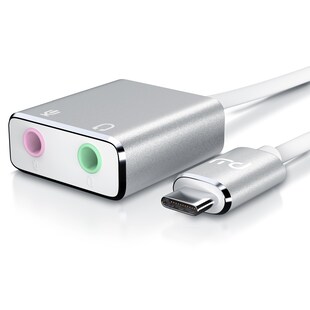 Primewire Externe Soundkarte USB C, USB Typ C auf Klinke 3,5mm, Kopfhörer Adapter, Audio zu USB Adapter, DAC, kompatibel mit Samsung, Huawei UVM. 