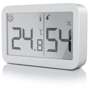 BEARWARE - Thermometer Hygrometer digital Innen - Temperatur und Luftfeuchtigkeit - Komfortsymbole - gut ablesbar - LCD-Anzeige - inkl. Batterie 