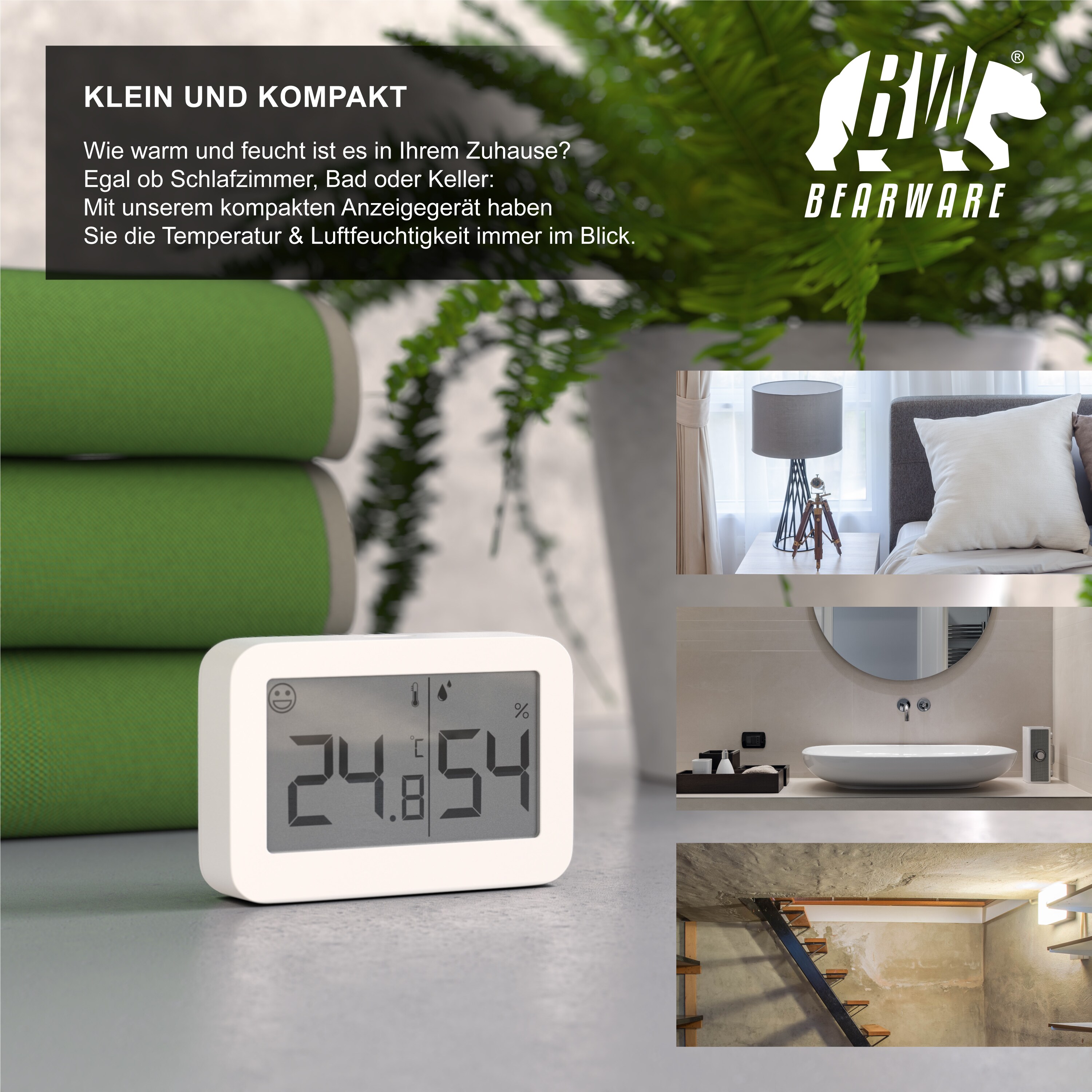 Digitale Duschwasser Temperatur Anzeige LED - Wasserdichtes Thermometer Für Babybad & Dusche