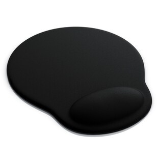 CSL Mauspad, Ergonomisches Schaumstoff Office Mousepad, Entlastung des Handgelenks, schwarz 
