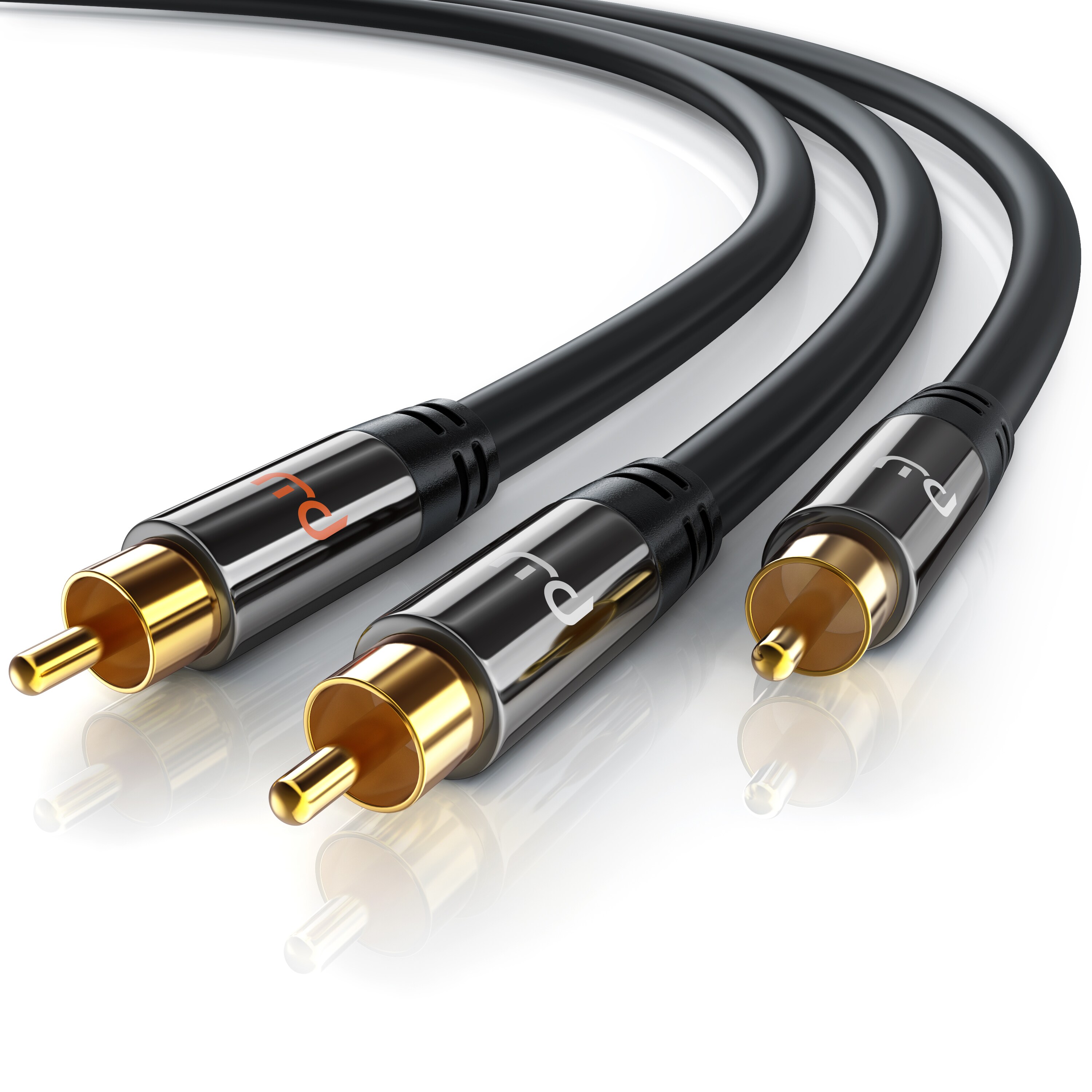 Primewire Y-Cinch Audio-Kabel, RCA, HiFi Audio-Kabel mehrfach geschirmt, 1x Cinch auf 2x Cinch - 7,5m 
