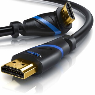 Primewire 8K Premium HDMI Ultra High Speed Kabel 2.1 90° gewinkelt, 7680 x 4320 @ 120 Hz mit DSC - 0,5m 