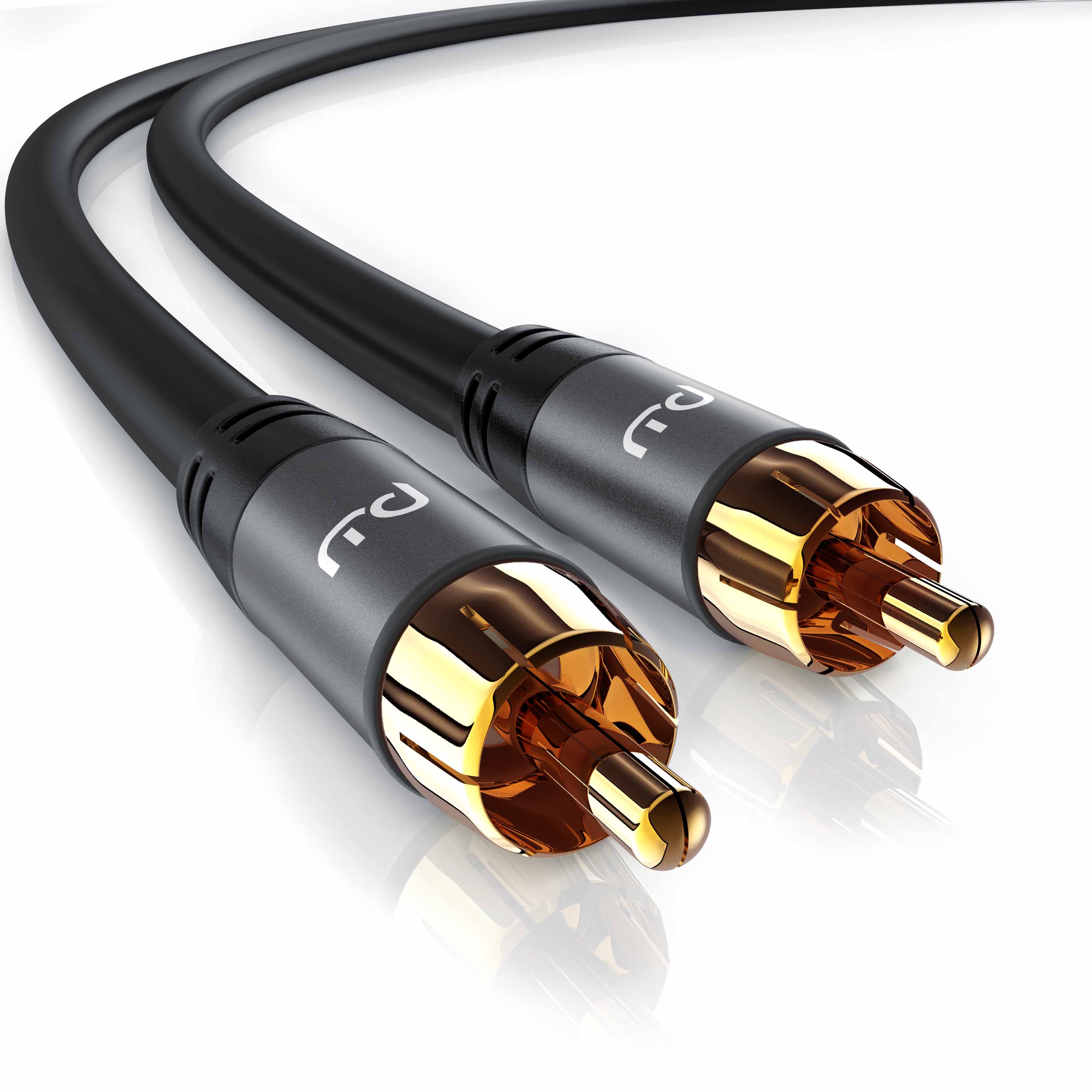 Primewire Cinch Audio-Kabel, RCA, Subwoofer-Cinch Audio-Kabel mehrfach geschirmt, 1X Cinch zu 1X Cinch - 7,5m 