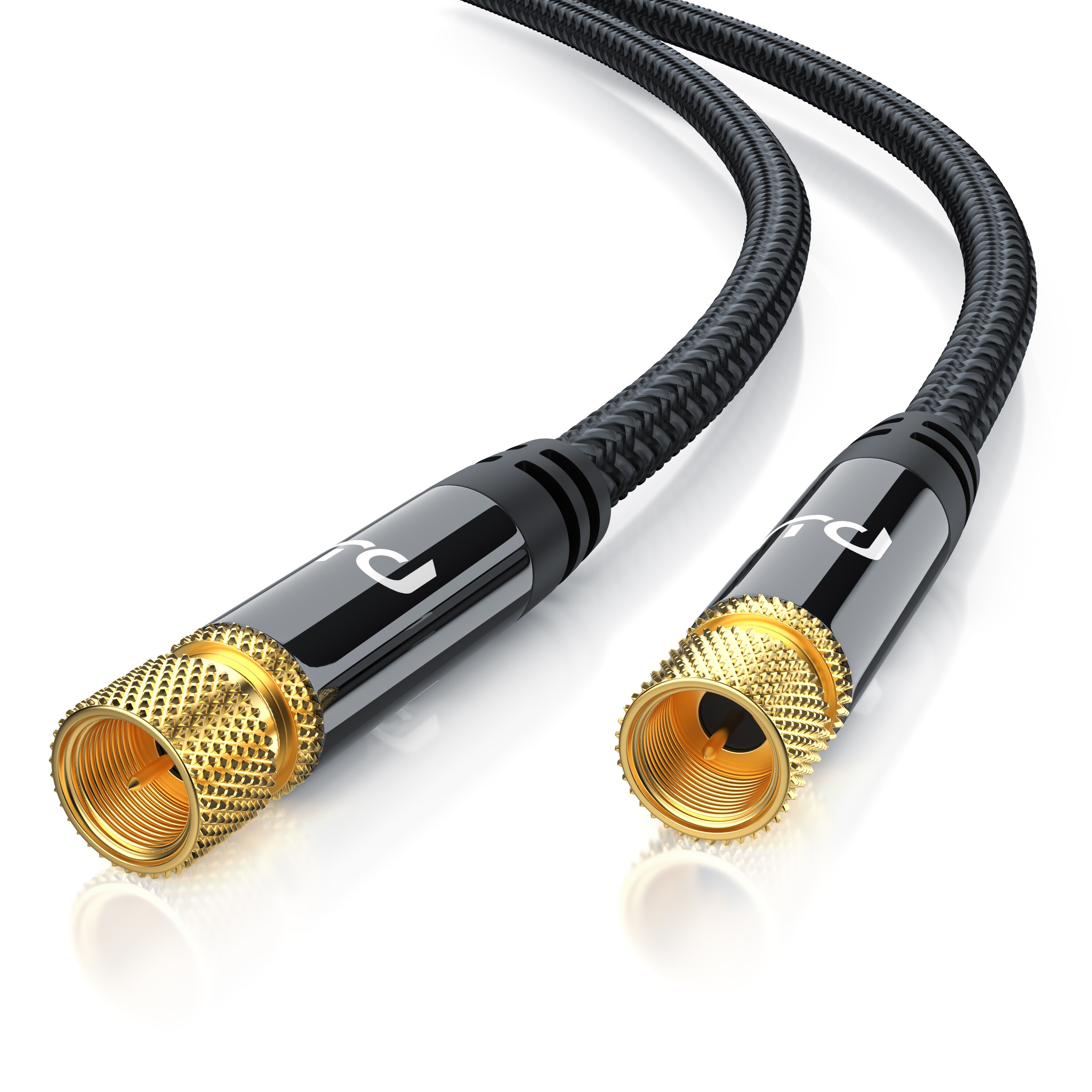 Primewire HDTV Satellitenkabel mit Braiding - 135Db - 75 Ohm - Stoffummantelung - 1,5 m 