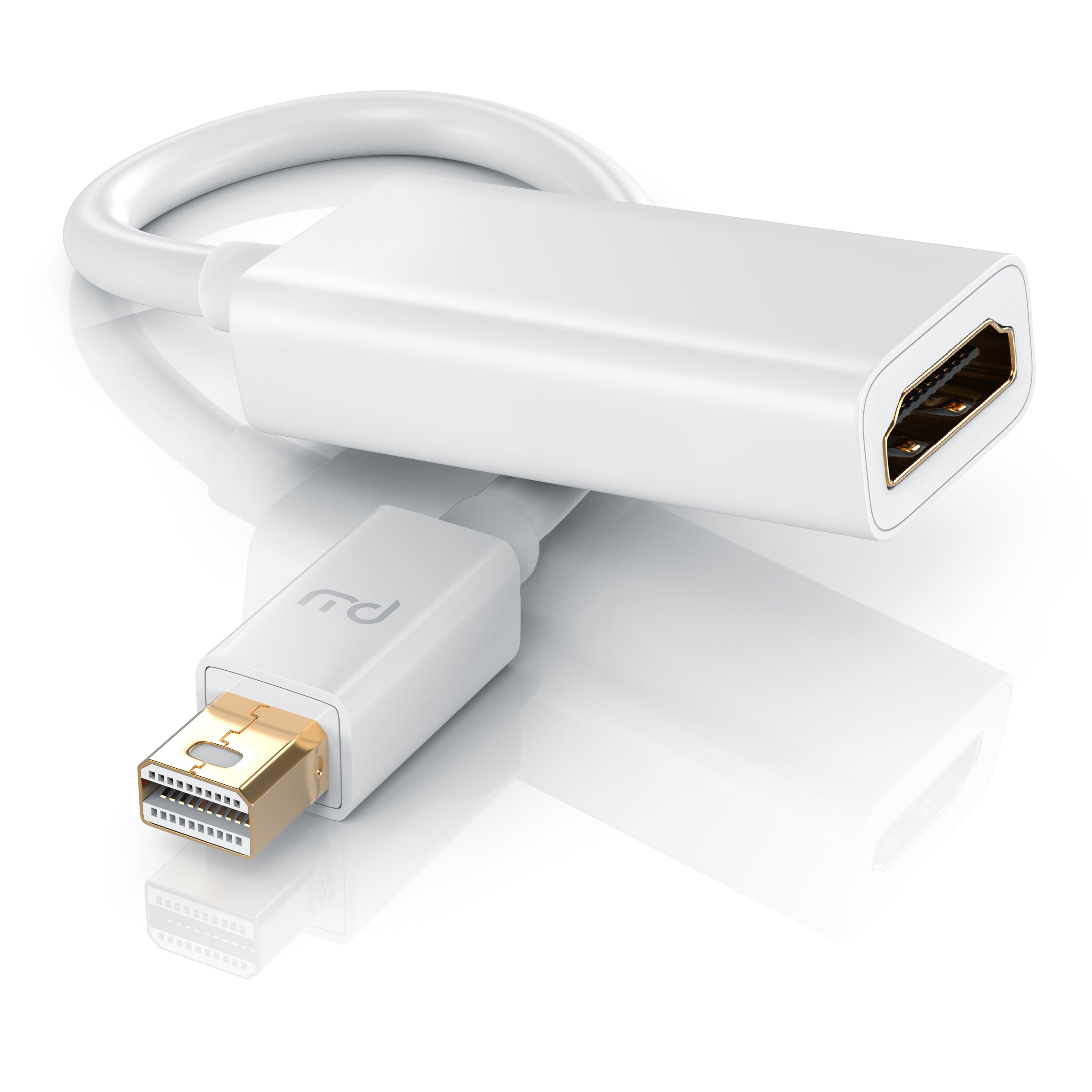 Primewire Mini DisplayPort zu HDMI Adapter, Ultra HD 4k MiniDP zu HDMI Buchse Monitor Konverter, Adapterkabel 