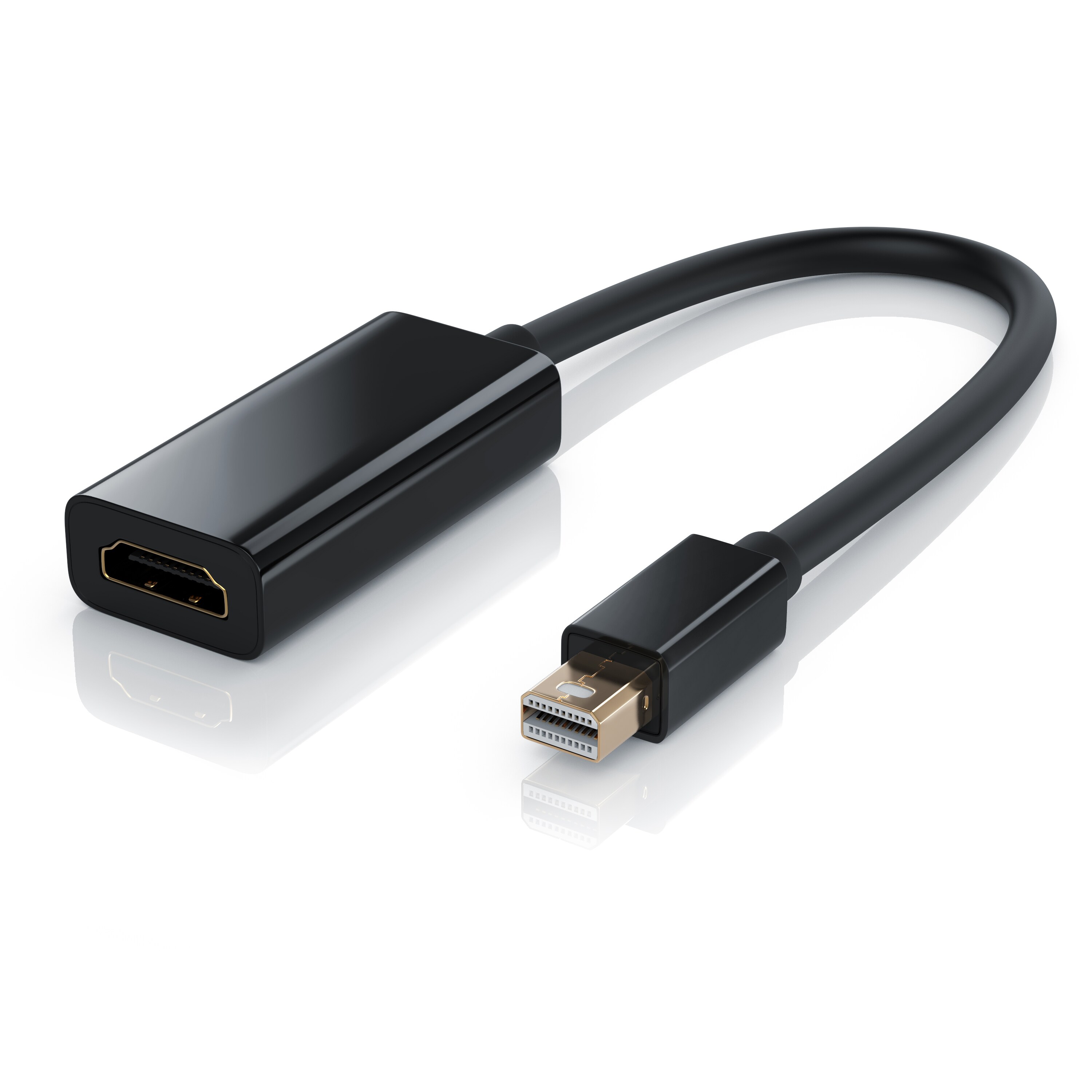 CSL Mini DisplayPort zu HDMI Adapter, Full HD MiniDP zu HDMI Buchse Konverter / Adapterkabe 