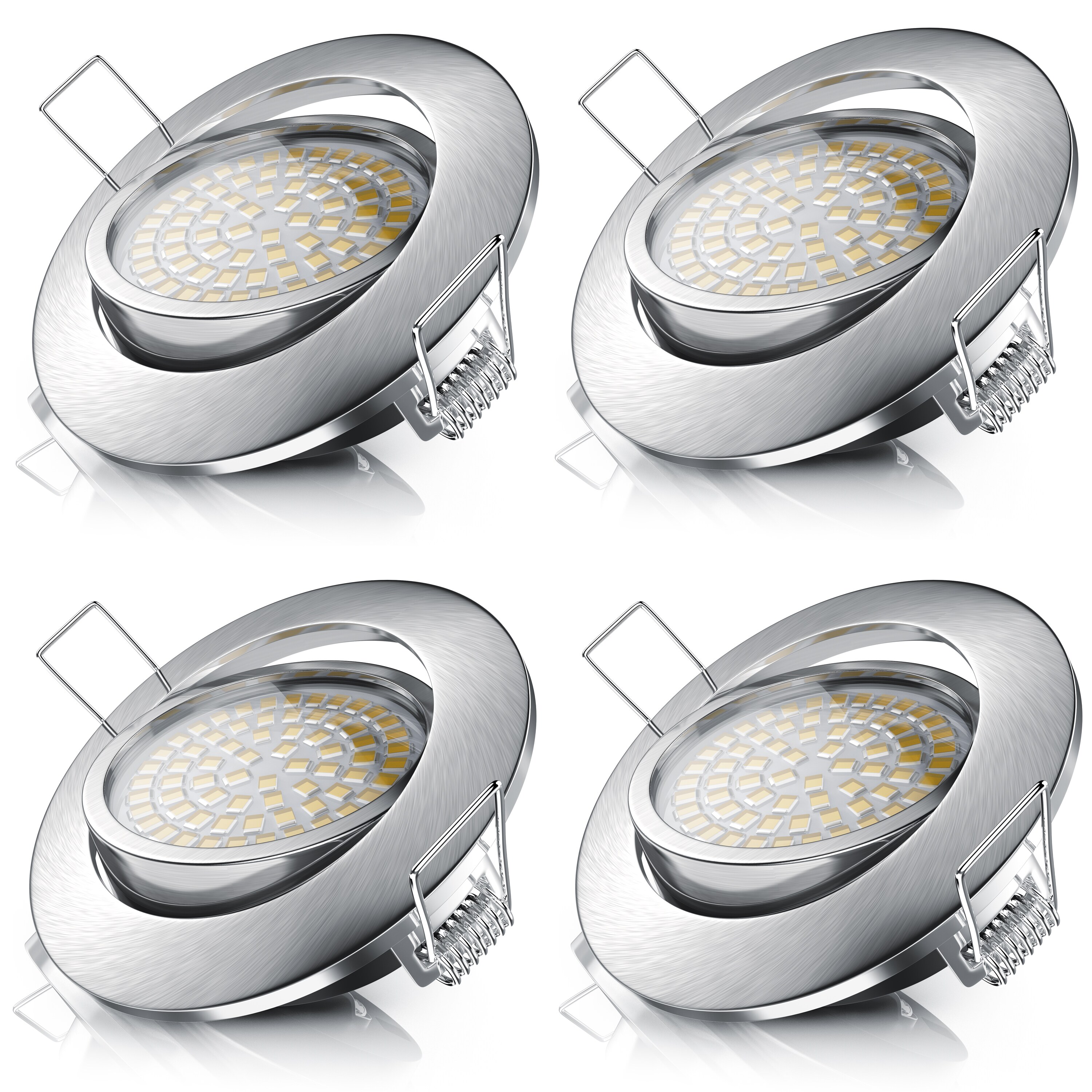 Brandson dimm- und schwenkbarer LED Einbaustrahler Deckenspot mit Aluminium Rahmen / Warmwei&szlig; 