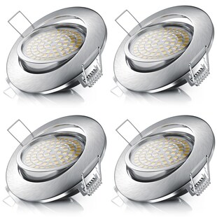 Brandson dimm- und schwenkbarer LED Einbaustrahler Deckenspot mit Aluminium Rahmen / Warmweiß 