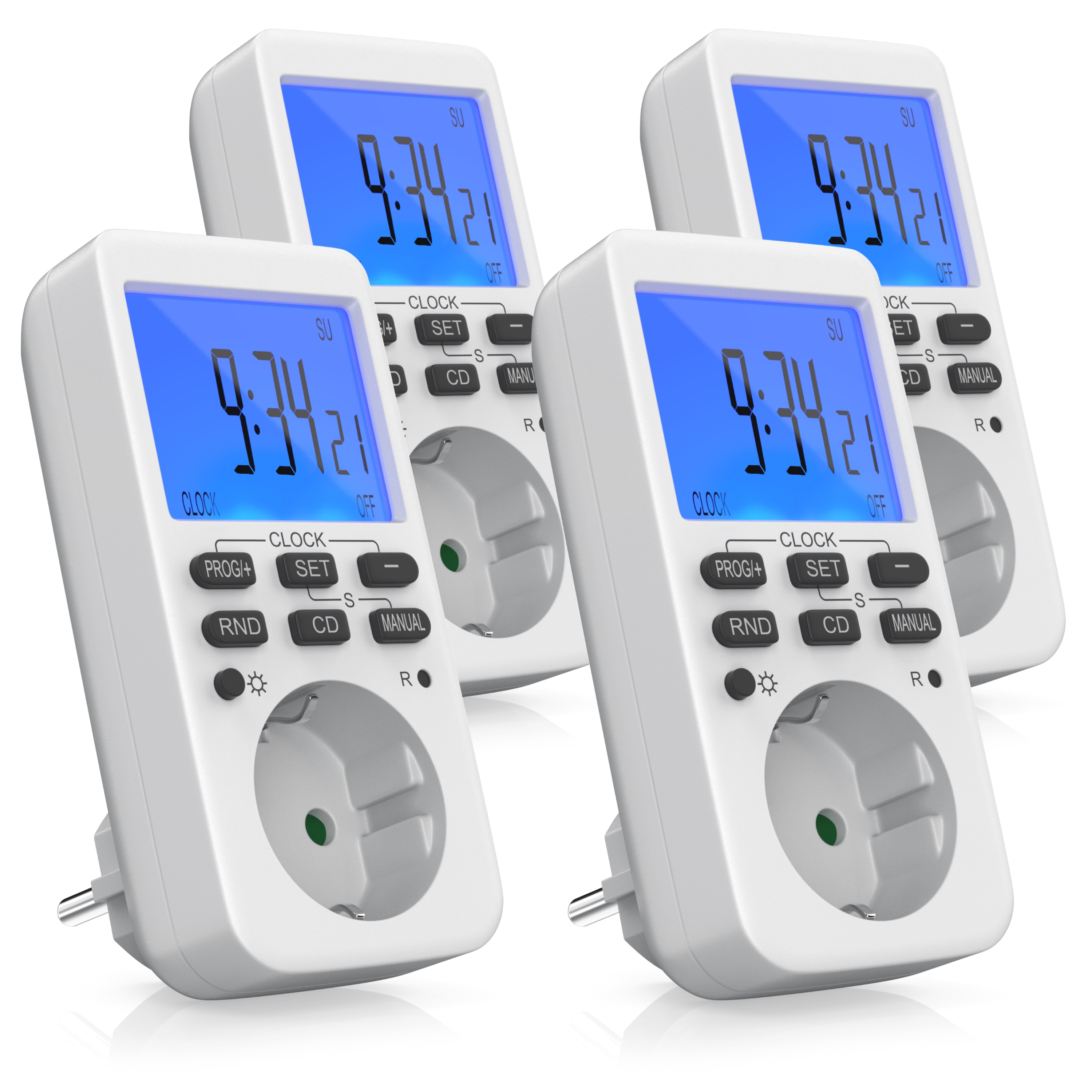 BEARWARE Zeitschaltuhr programmierbar mit LCD Display Steckdosen Timer / max 3680W 
