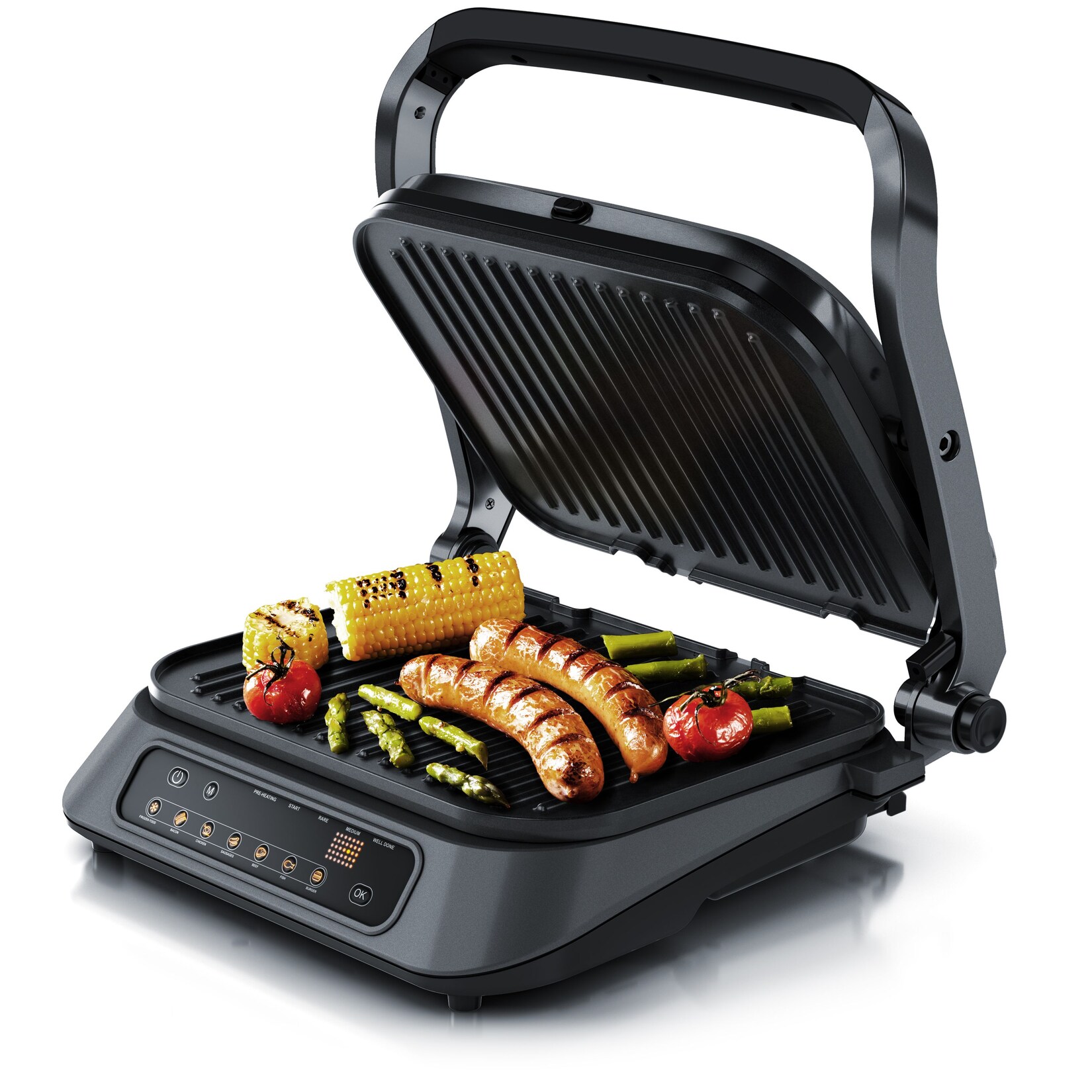 Kontaktgrill, 1900 W, Digitalsteuerung, abnehmbare Platten