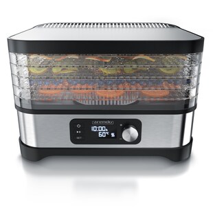 Arendo Dörrautomat, 5 Etagen, BPA frei, Edelstahl, Timer 24h 