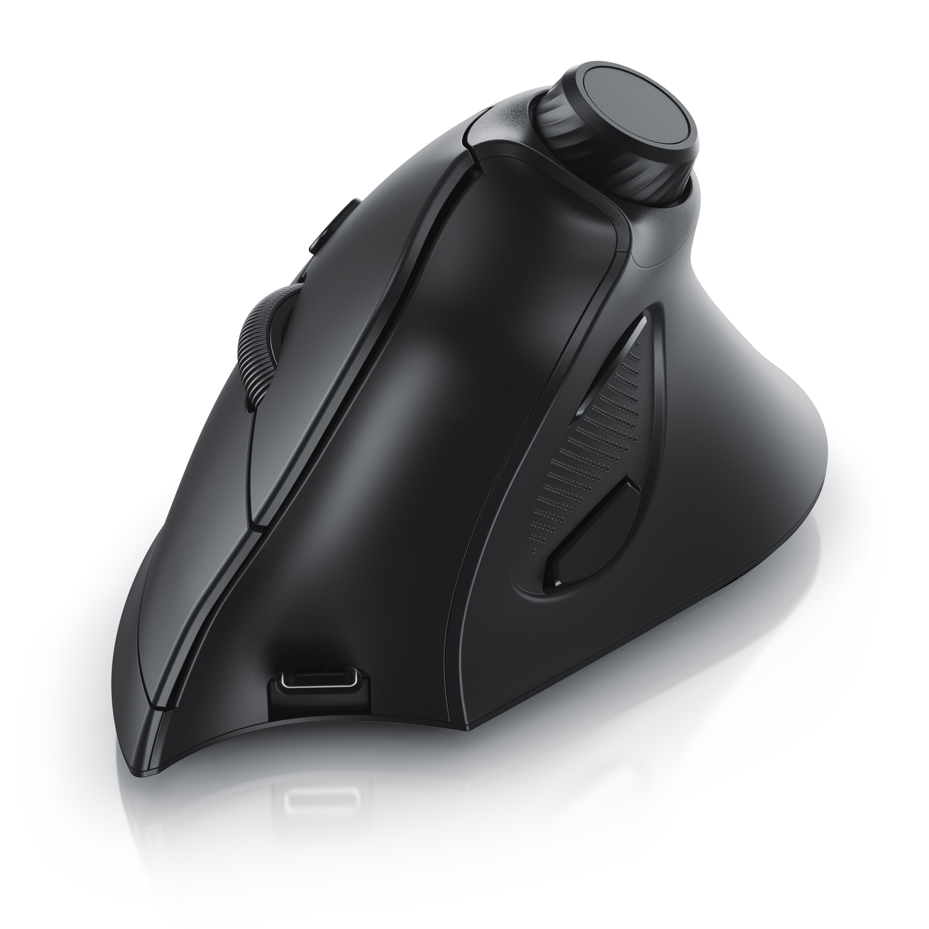 CSL Vertikalmaus kabellos, Wireless 2,4 GHz, ergonomisch, gegen Mausarm, 250 dpi, Multimedia-Drehregler 