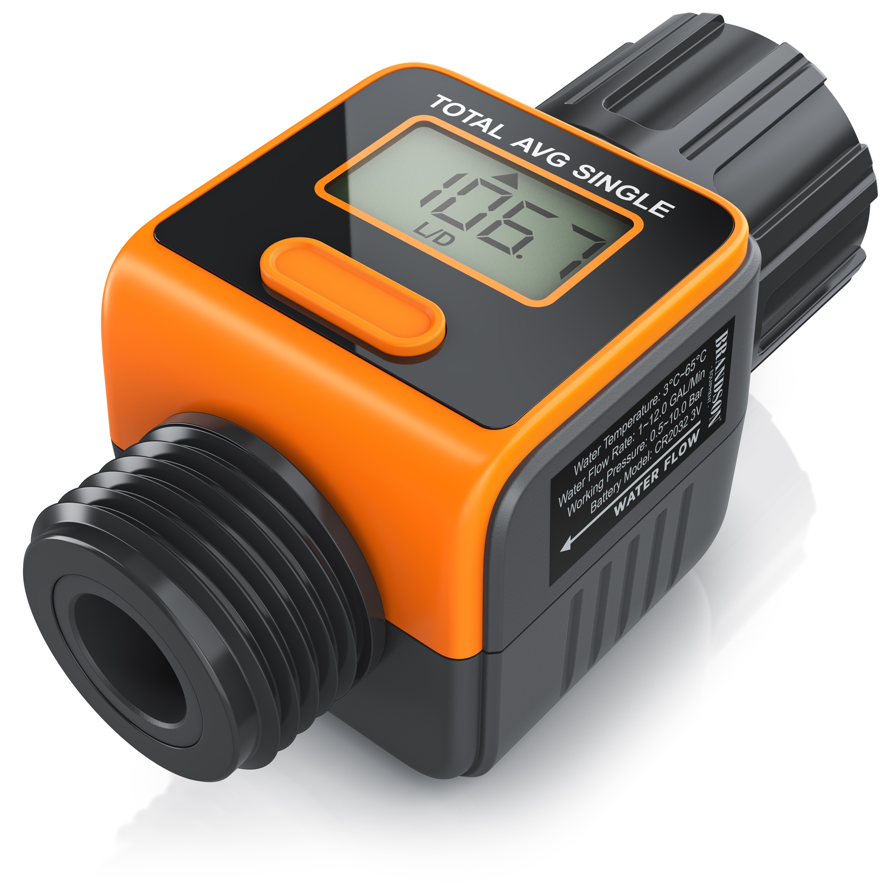 Brandson Wasserz&auml;hler digital, 3/4 Zoll, f&uuml;r innen und au&szlig;en, 4 Modi, Verbrauchskontrolle, IPX6 