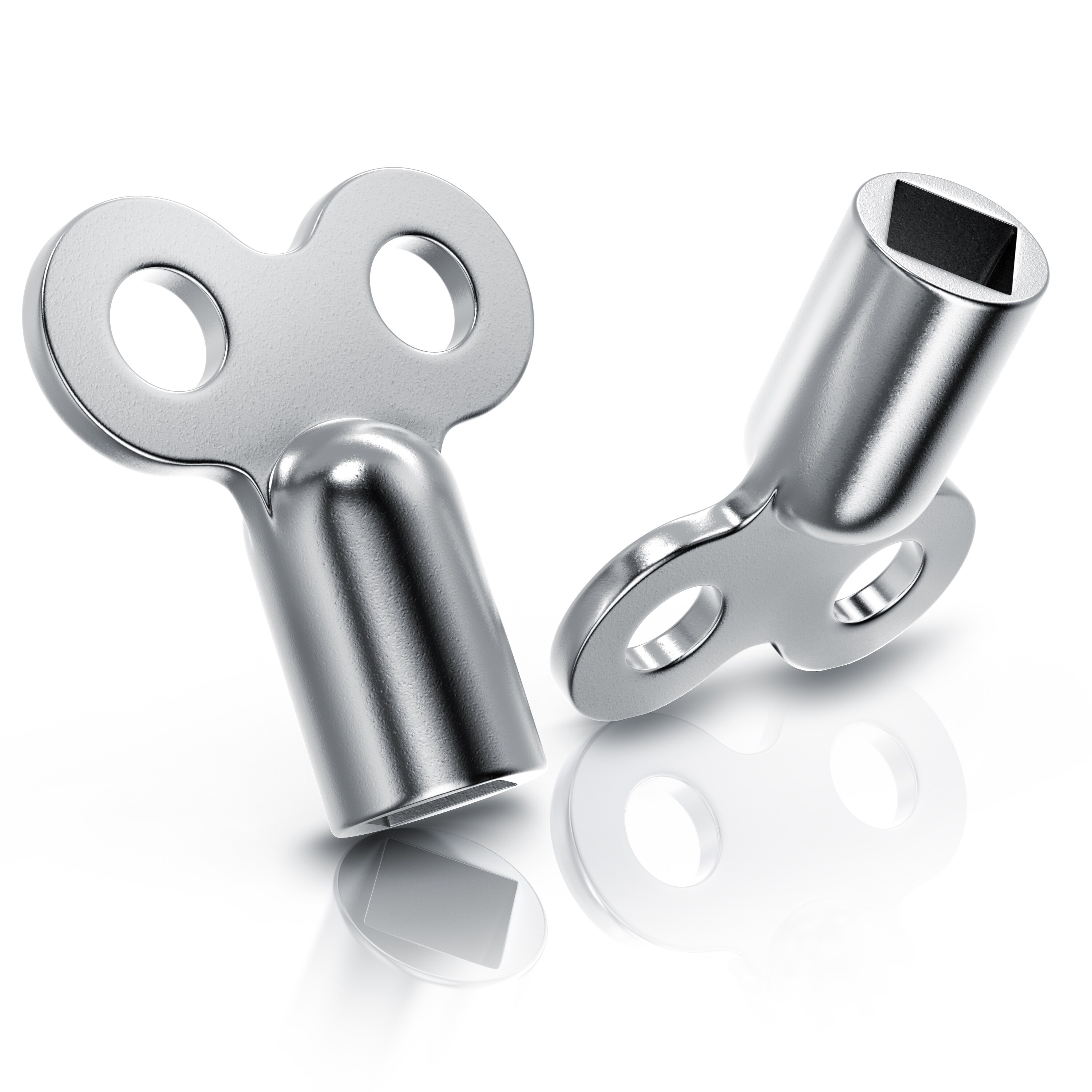 Bearware Heizk&ouml;rper-Schl&uuml;ssel 2er Set, verzinkt, Vierkant, universal f&uuml;r Heizungen 