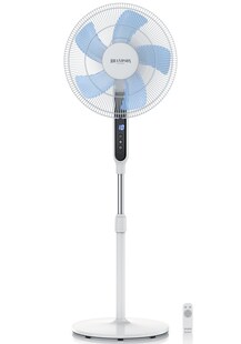 Brandson Standventilator Ventilator mit DC Motor & Fernbedienung, energiesparend ECO, Timer, 43,5 cm Durchmesser, Brushless Motor, sehr leise, 80° Oszillation, 12 Stufen, LED Display 
