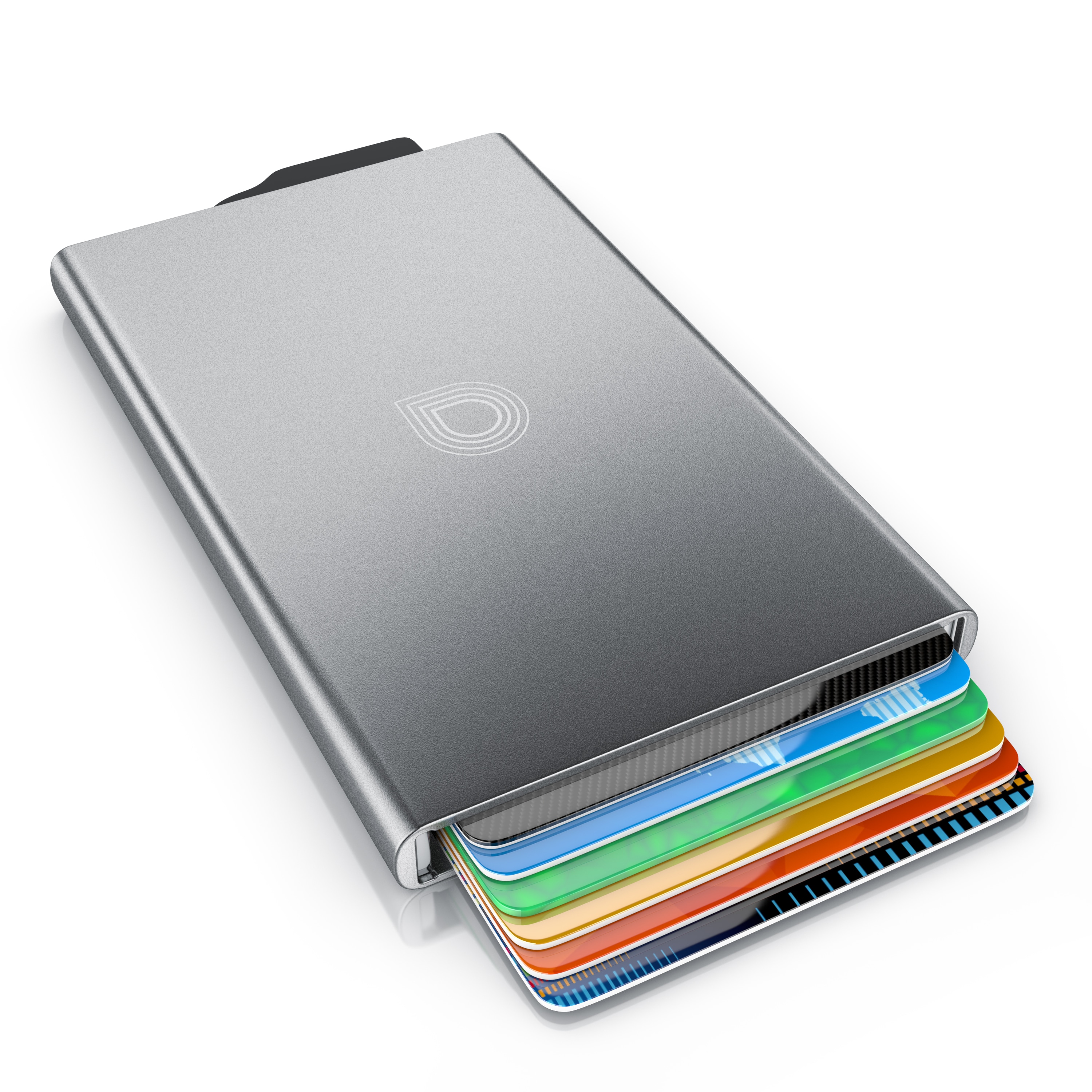 Aplic Kartenetui, Aluminium, NFC RFID Blocker, Platz f&uuml;r 6 Karten 