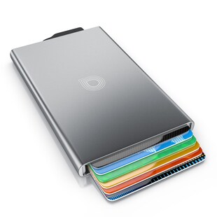 Aplic Kartenetui, Aluminium, NFC RFID Blocker, Platz für 6 Karten 
