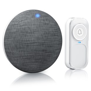 Bearware Türklingel Set mit Funk, 21 Melodien, 2-teilig, IP55 wasserdicht, 4 Lautstärken, inkl. Zubehör 