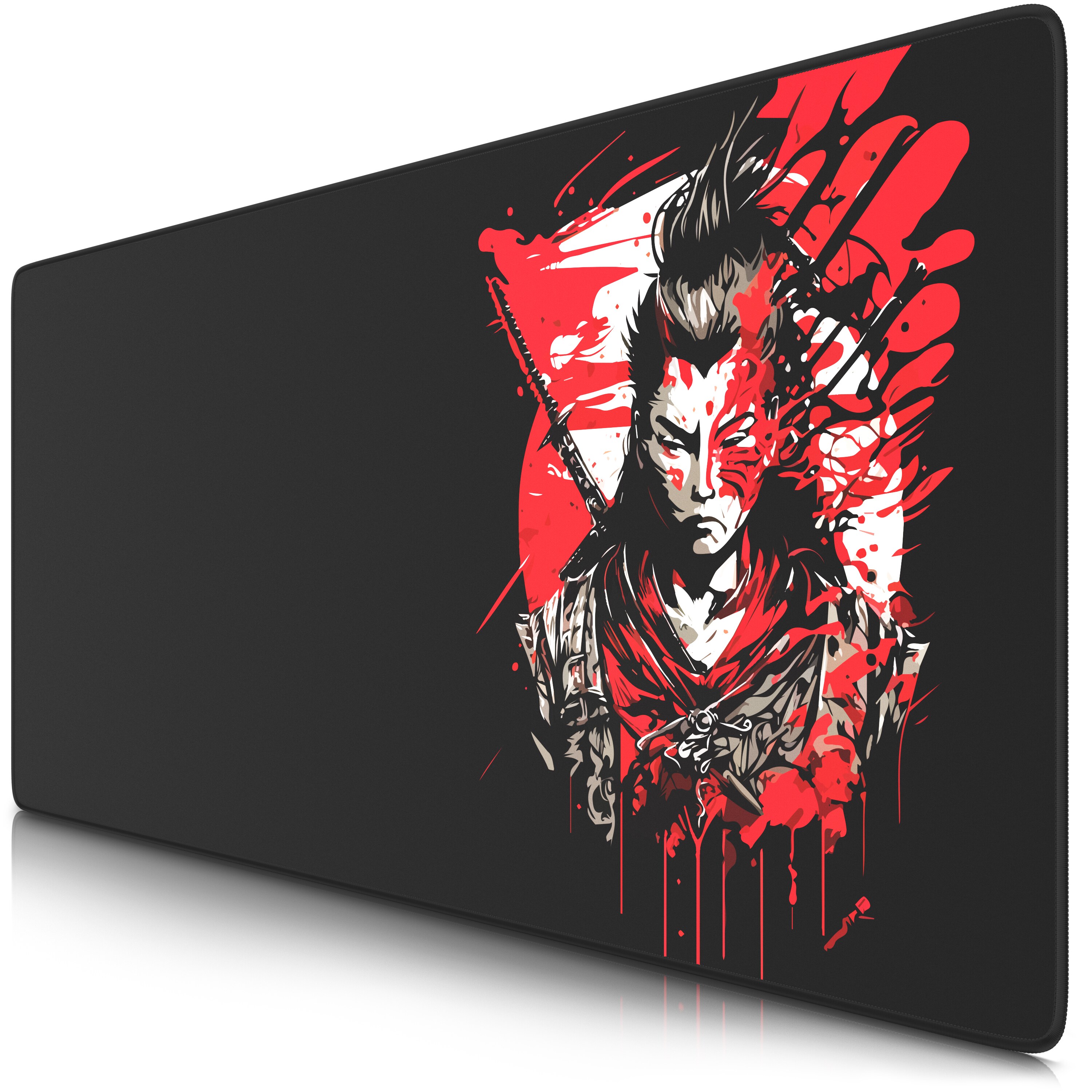 Titanwolf Titanwolf Gaming Mauspad XXL Speed Mousepad 900 x 400 x 3 mm, gro&szlig;e Schreibtischauflage, abwaschbar, rutschfeste R&uuml;ckseite, Geschwindigkeit & Pr&auml;zision, Samurai 