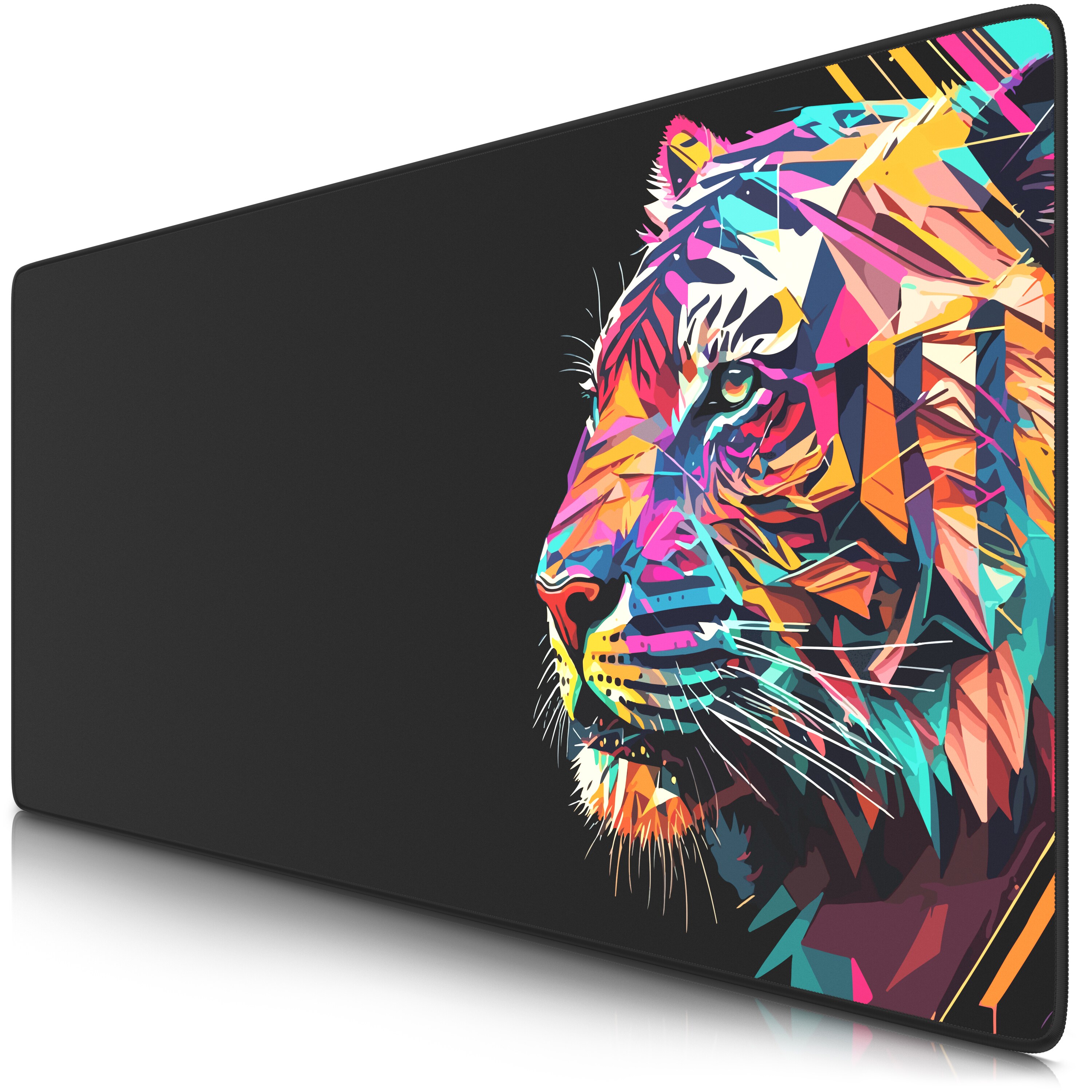 Titanwolf Titanwolf Gaming Mauspad XXL Speed Mousepad 900 x 400 x 3 mm, gro&szlig;e Schreibtischauflage, abwaschbar, rutschfeste R&uuml;ckseite, Geschwindigkeit & Pr&auml;zision, Colour Tiger 