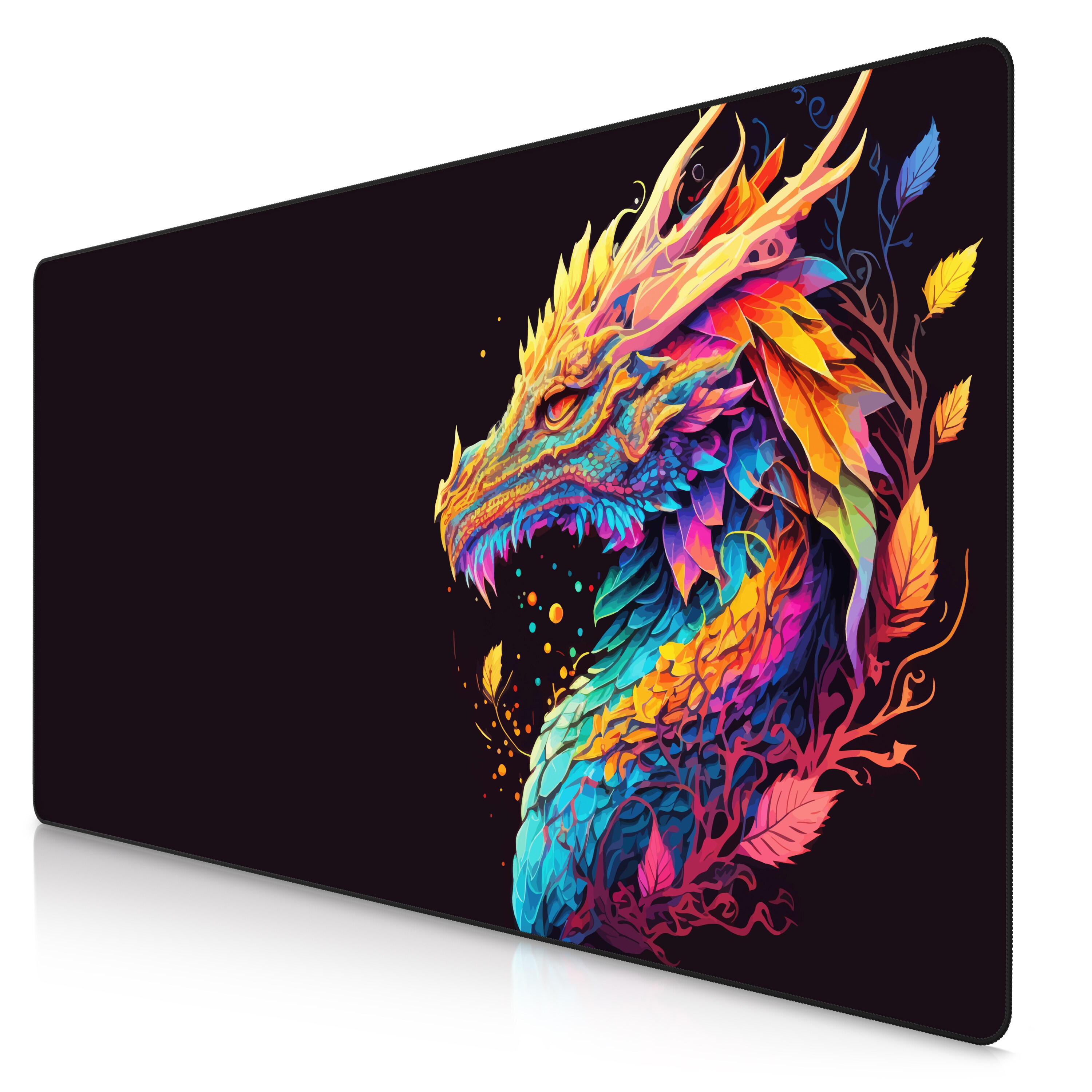 Titanwolf Gaming Mauspad XXXL Speed Gaming Mousepad 1200x600 mm, Deskpad, rutschfest & abwaschbar, f&uuml;r Speed & Pr&auml;zision, Color Dragon 