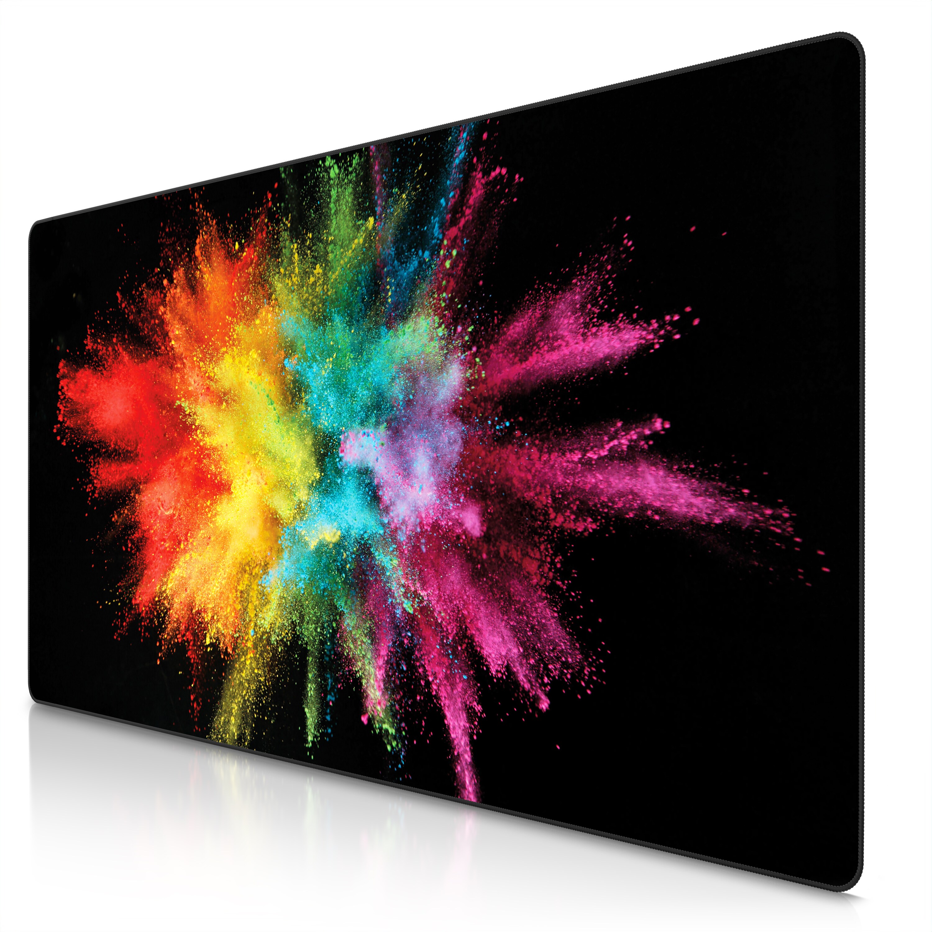 Titanwolf Gaming Mauspad XXXL Speed Gaming Mousepad 1200x600 mm, Deskpad, rutschfest & abwaschbar, f&uuml;r Speed & Pr&auml;zision, Color Explosion 