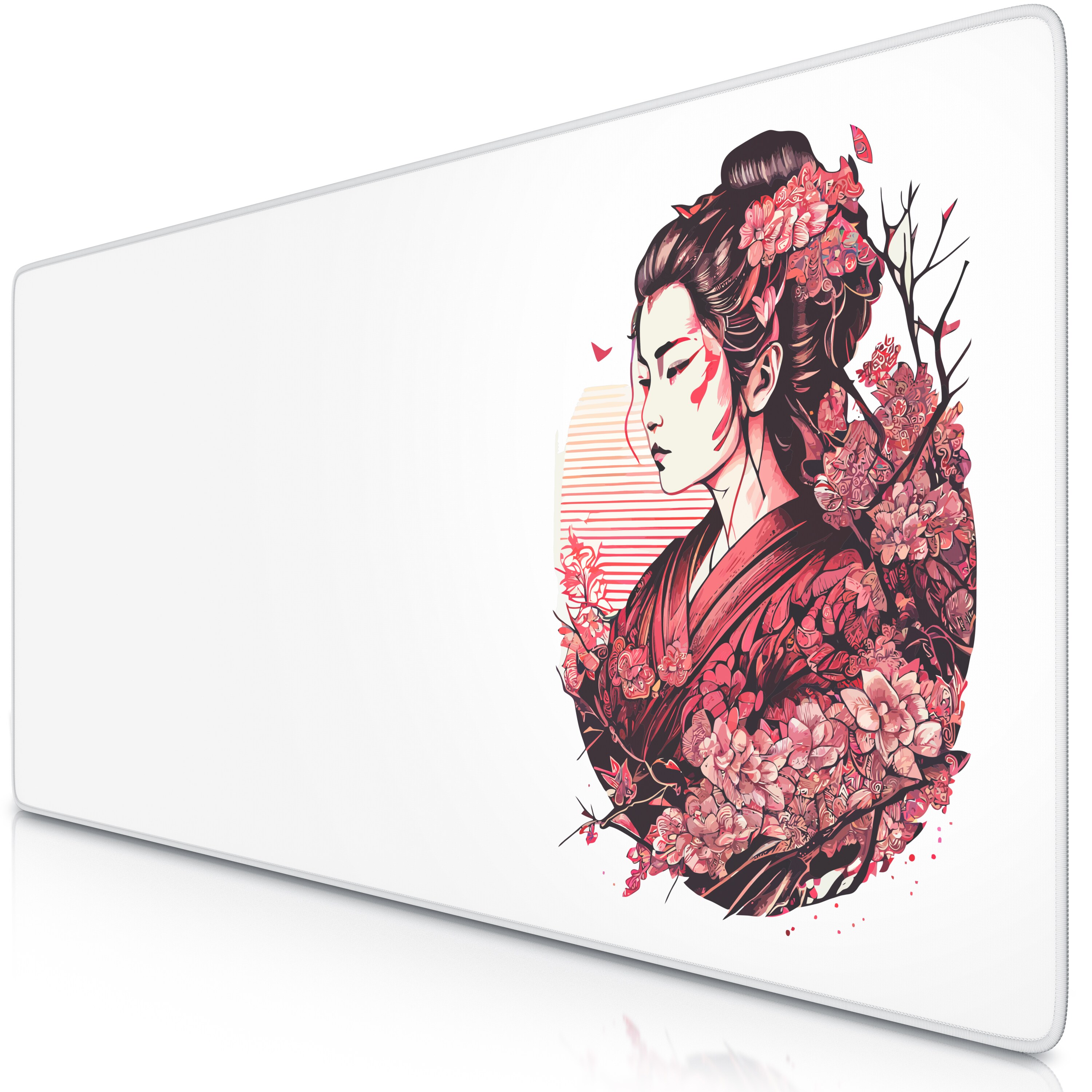Titanwolf Gaming Mauspad XXL Speed Gaming Mousepad 900x400 mm, Deskpad, rutschfest & abwaschbare R&uuml;ckseite, f&uuml;r Speed & Pr&auml;zision, Geisha 