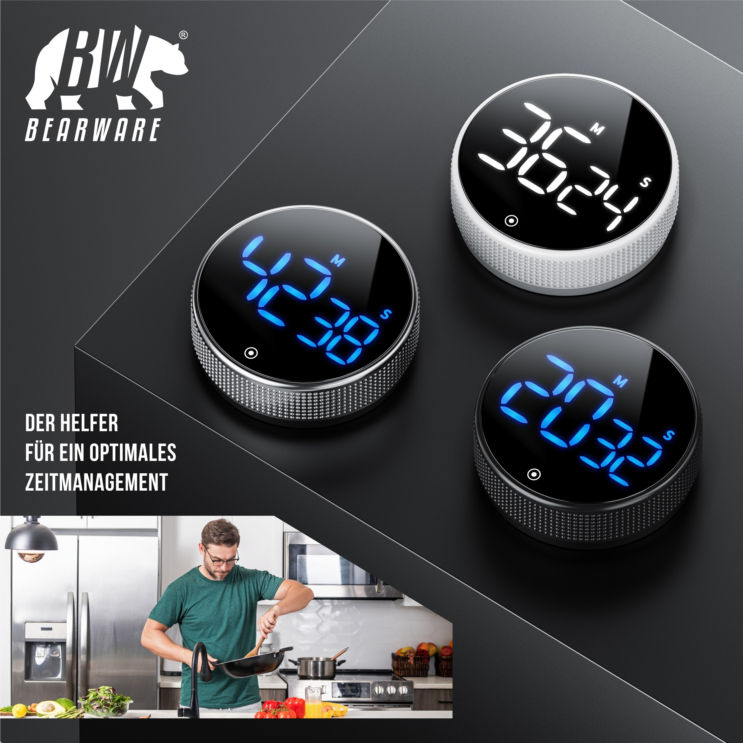 BEARWARE Küchentimer Digital, Küchenwecker Eieruhr, LED Display, Countdown, magnetisch bei Marktkauf online bestellen