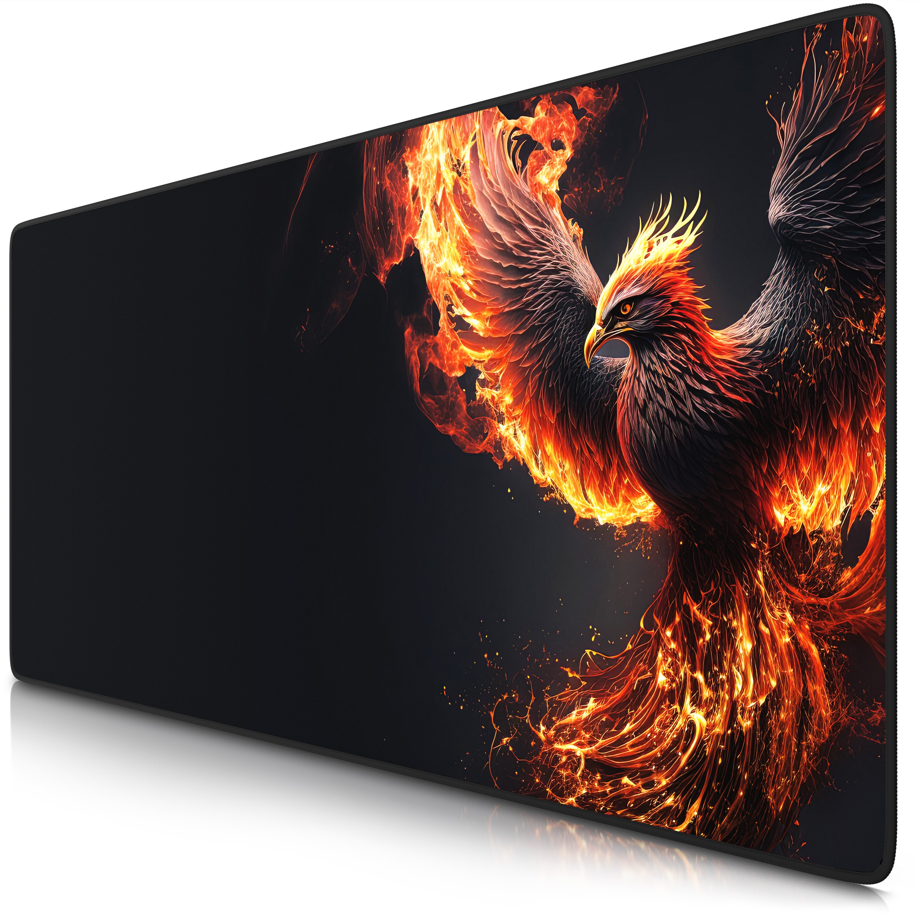 Titanwolf Gaming Mauspad XXL Speed Gaming Mousepad 900x400 mm, Deskpad, rutschfest & abwaschbare R&uuml;ckseite, f&uuml;r Speed & Pr&auml;zision, Phoenix 