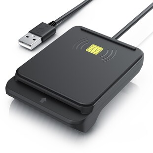 CSL Speicherkartenleser USB SmartCard Reader / Chipkartenleser, Dual mode: NFC & Kartenslot, Cardreader, Kartenlesegerät, kompatibel mit Mac OS X & Windows 7-11 