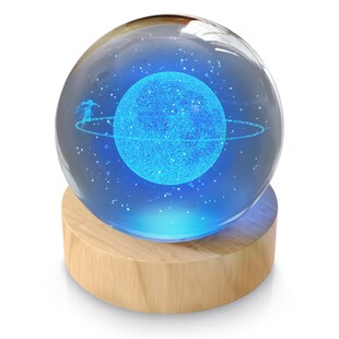 MyBeo 3D LED Dekolicht, Kristallkugel mit Gravur & Farbwechsel, K9 Kristall 