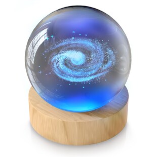 MyBeo 3D LED Dekolicht, Kristallkugel mit Gravur & Farbwechsel, K9 Kristall 