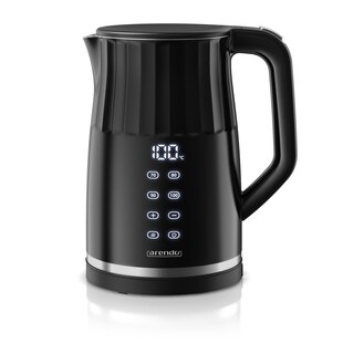 Arendo Wasserkocher, Edelstahl oder Glas, Temperaturanzeige & Warmhaltefunktion 