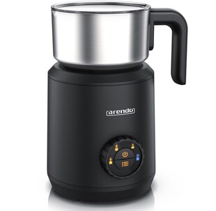 Arendo Milchaufschéumer 4in1 Induktion, warm & kalt Schaum, , Edelstahl, Latte Art, Milk, , spiilmaschinengeeignet, Hafermilch, Kakao, Filllskala, Elektrisch 