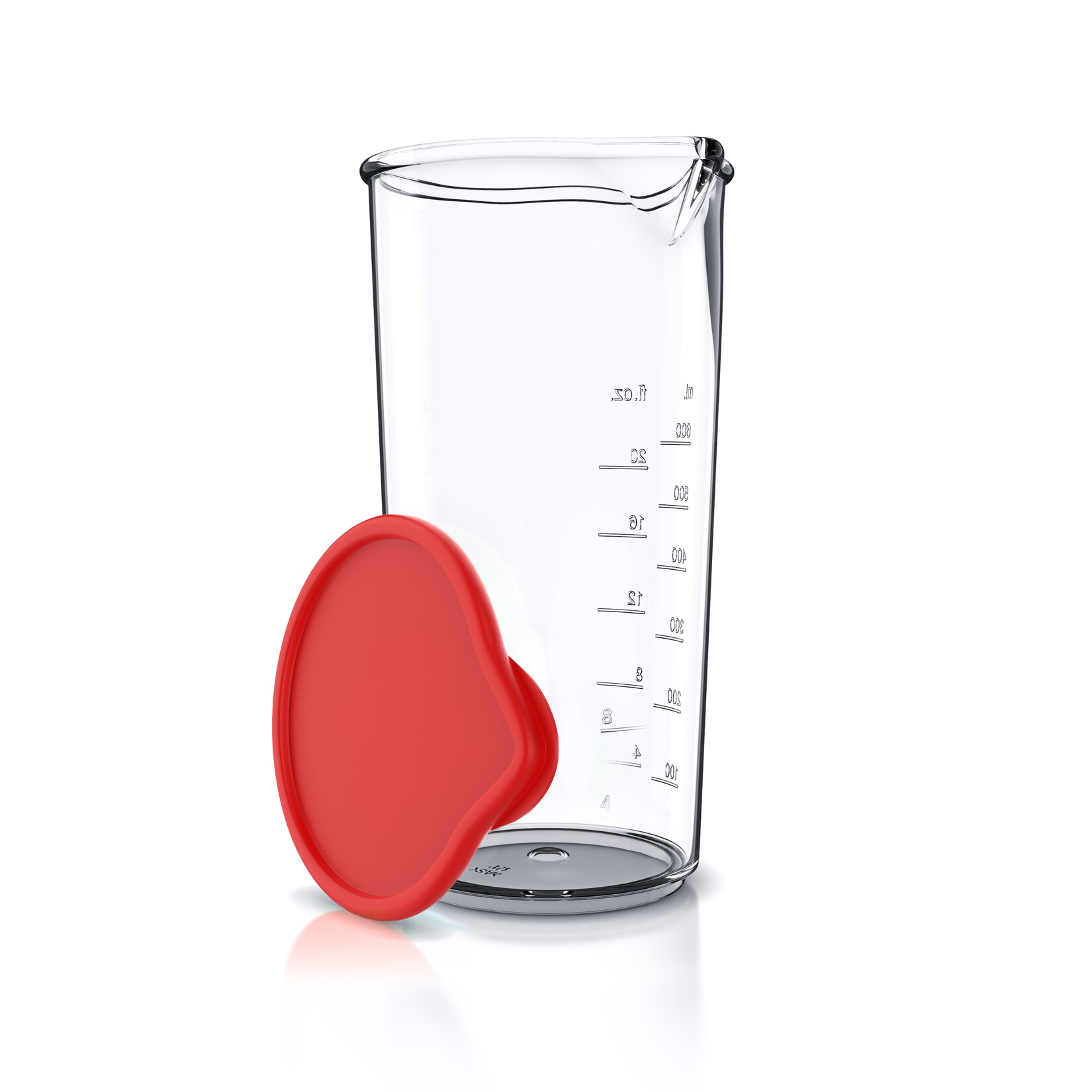 Messbecher mit Deckel, , 20 Unzen, Klarsichtbecher aus Kunststoff, ideal für Handmixer, Stabmixer, Handrührer