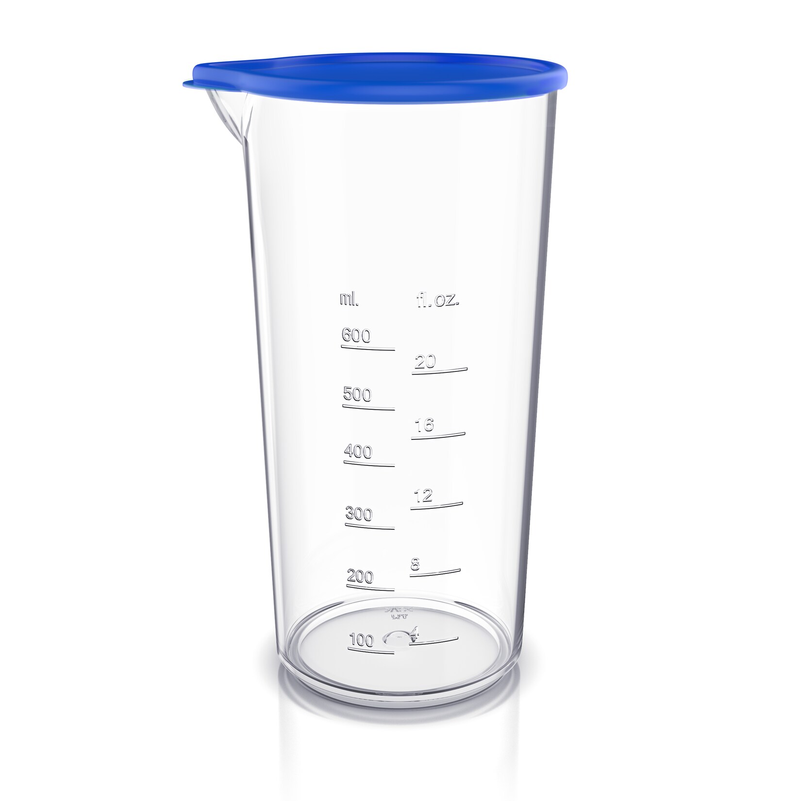 Messbecher mit Deckel, , 20 Unzen, Klarsichtbecher aus Kunststoff, ideal für Handmixer, Stabmixer, Handrührer