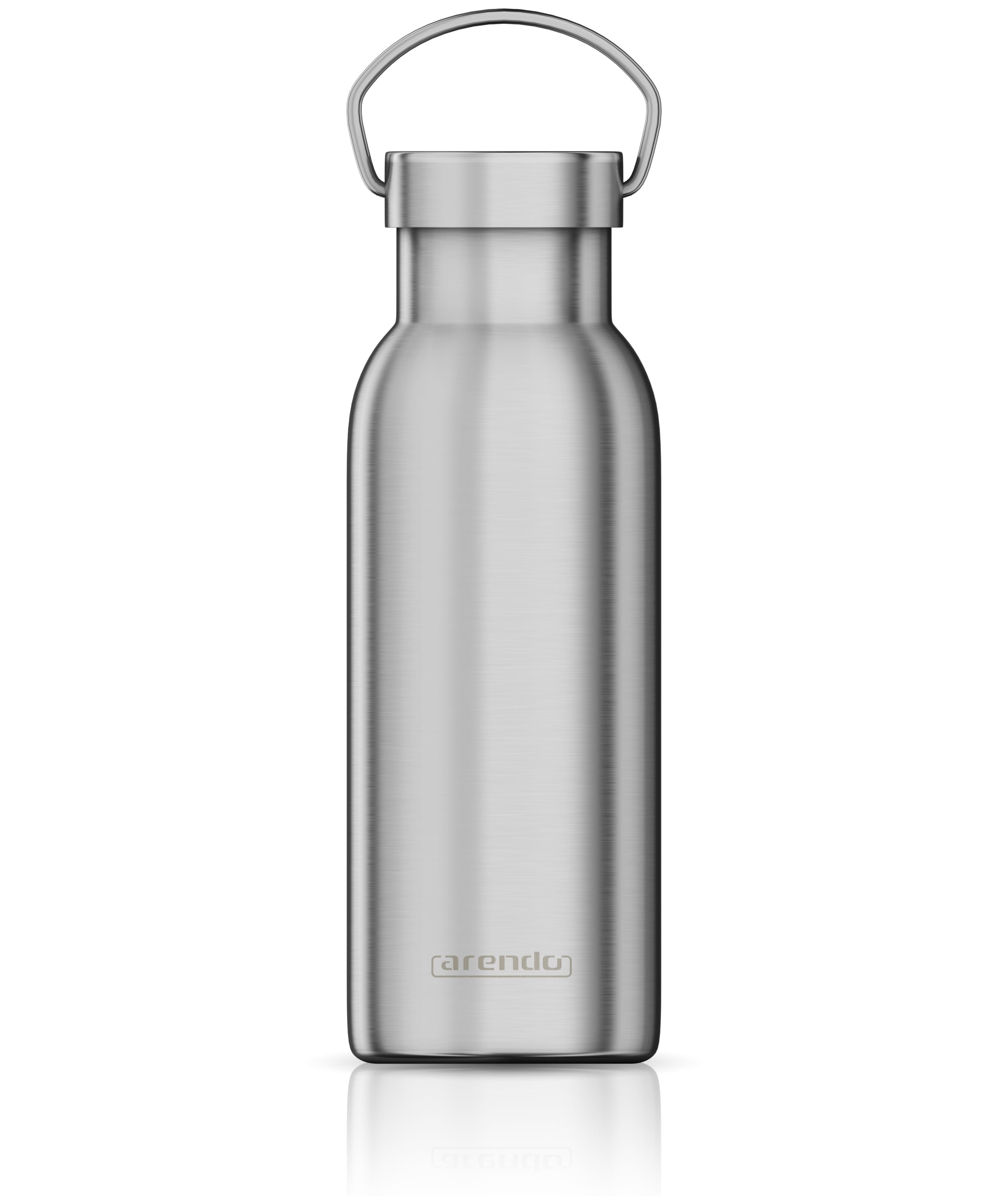 Arendo Thermosflasche Edelstahl, 500 ml, doppelwandig, BPA-frei, Griff oben, h&auml;lt 24h k&uuml;hl & 12h warm, auslaufsicher 
