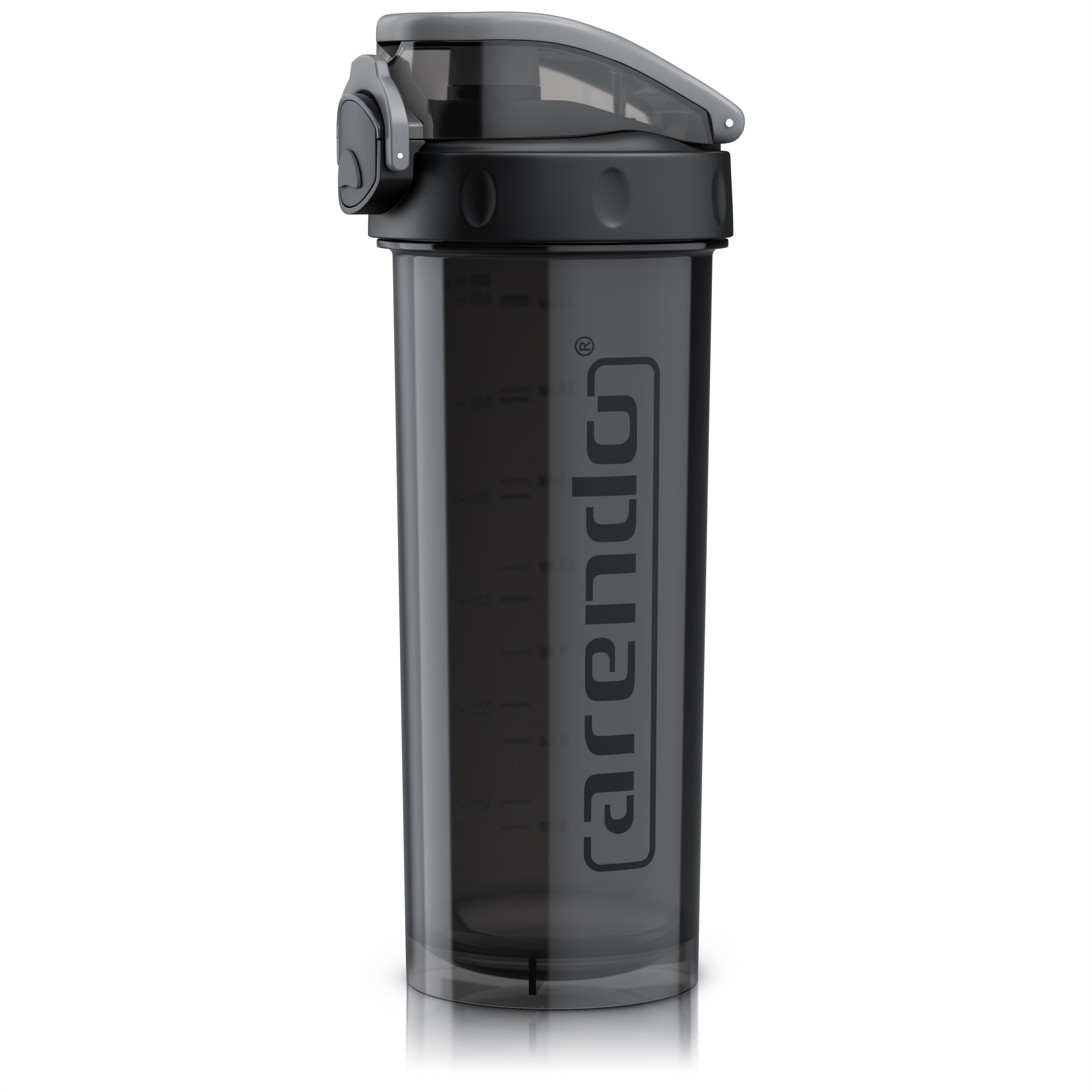 Arendo Eiwei&szlig;shaker 800 ml, Protein Shaker, verschlie&szlig;bar, BPA-frei, sp&uuml;lmaschinengeeignet, Kunststoff, 4-tlg., Sport 