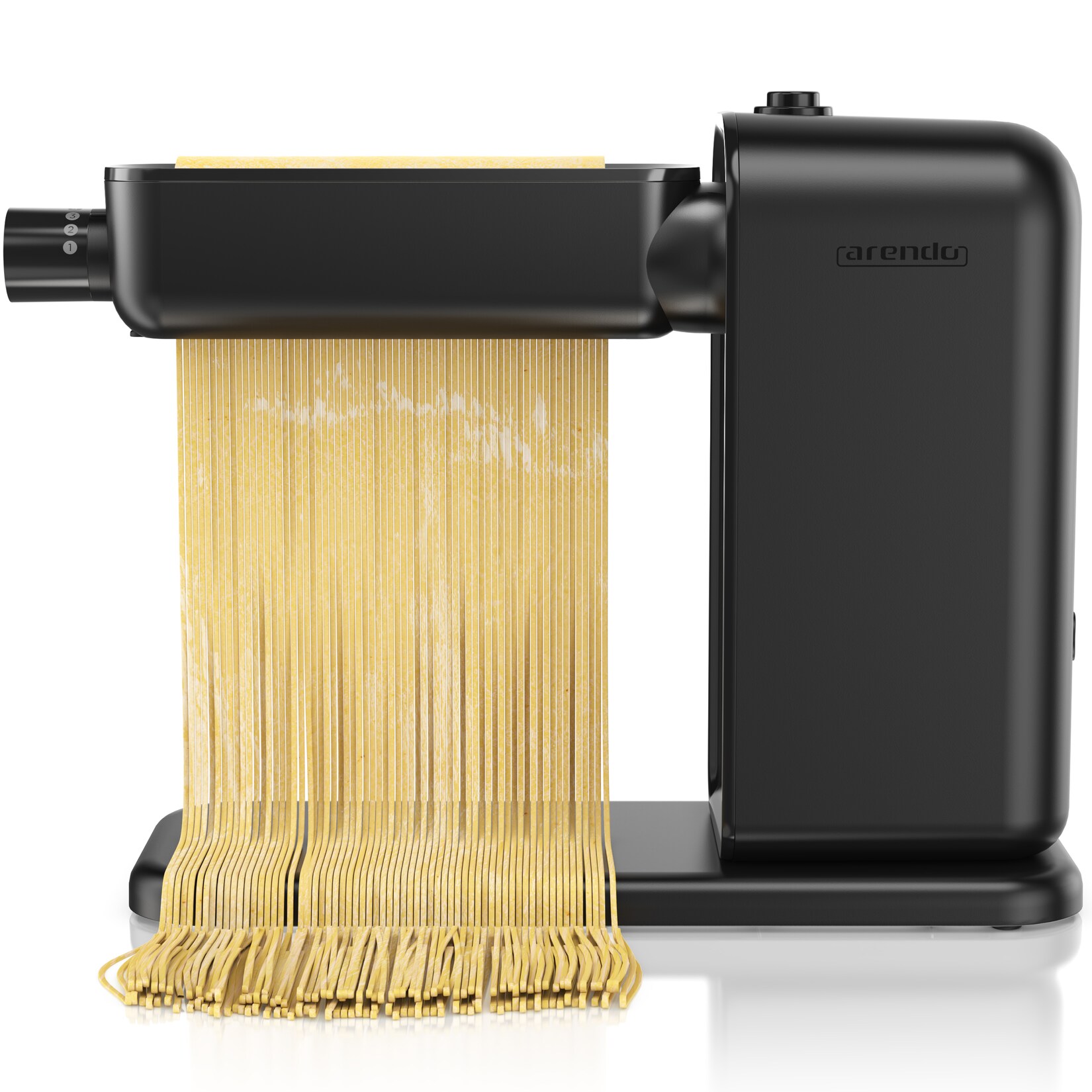 Nudelmaschine elektrisch, Pasta Maker, 5 Stärken, 120 W, Nudelwalze, 2 Schneideinsätze 2 mm & 6 mm, Knetmaschine