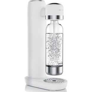 Arendo Wassersprudler, Soda Maker mit 1000 ml PET-Flasche, kompatibel mit 60 L CO2-Zylinder, BPA-frei, 2-tlg. Set, fein dosierbar 
