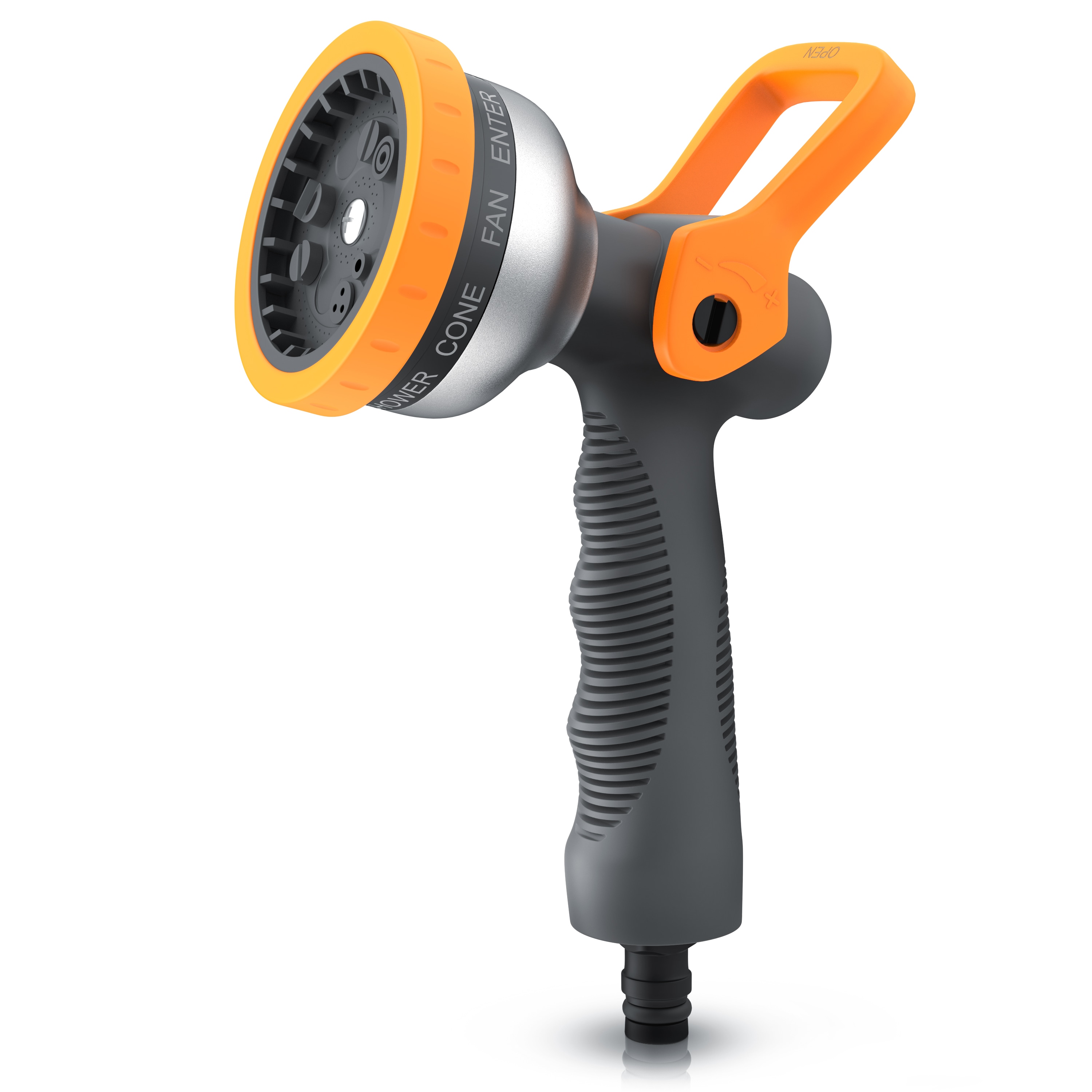 Brandson Multifunktionsbrause Garten Handbrause, 9 Spr&uuml;hprofile, Spritzpistole, robuster Metallkopf, (1-St), Gartenbrause, 9 Spr&uuml;hbilder, ergonomischer Griff, Gardena kompatibel 