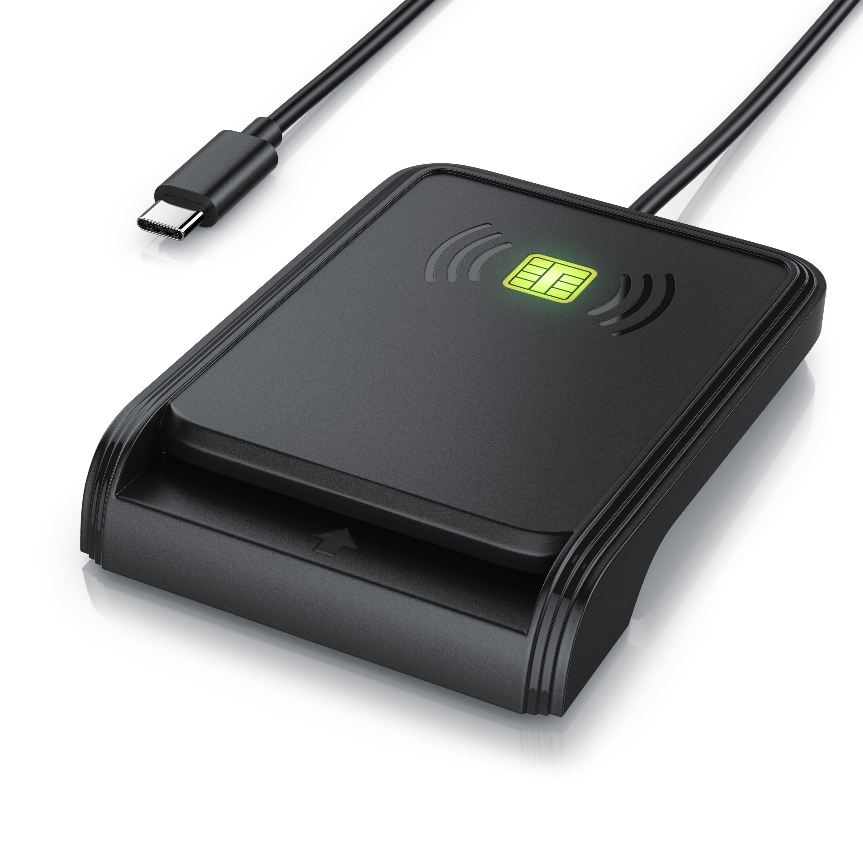 CSL Speicherkartenleser USB C, NFC, SmartCard Reader, SIM Kartenleseger&auml;t, ISO 7816, ISO 14443, Mac OS, Windows 7&ndash;11, Personalausweis, Krankenkassenkarten, Bankkarten 