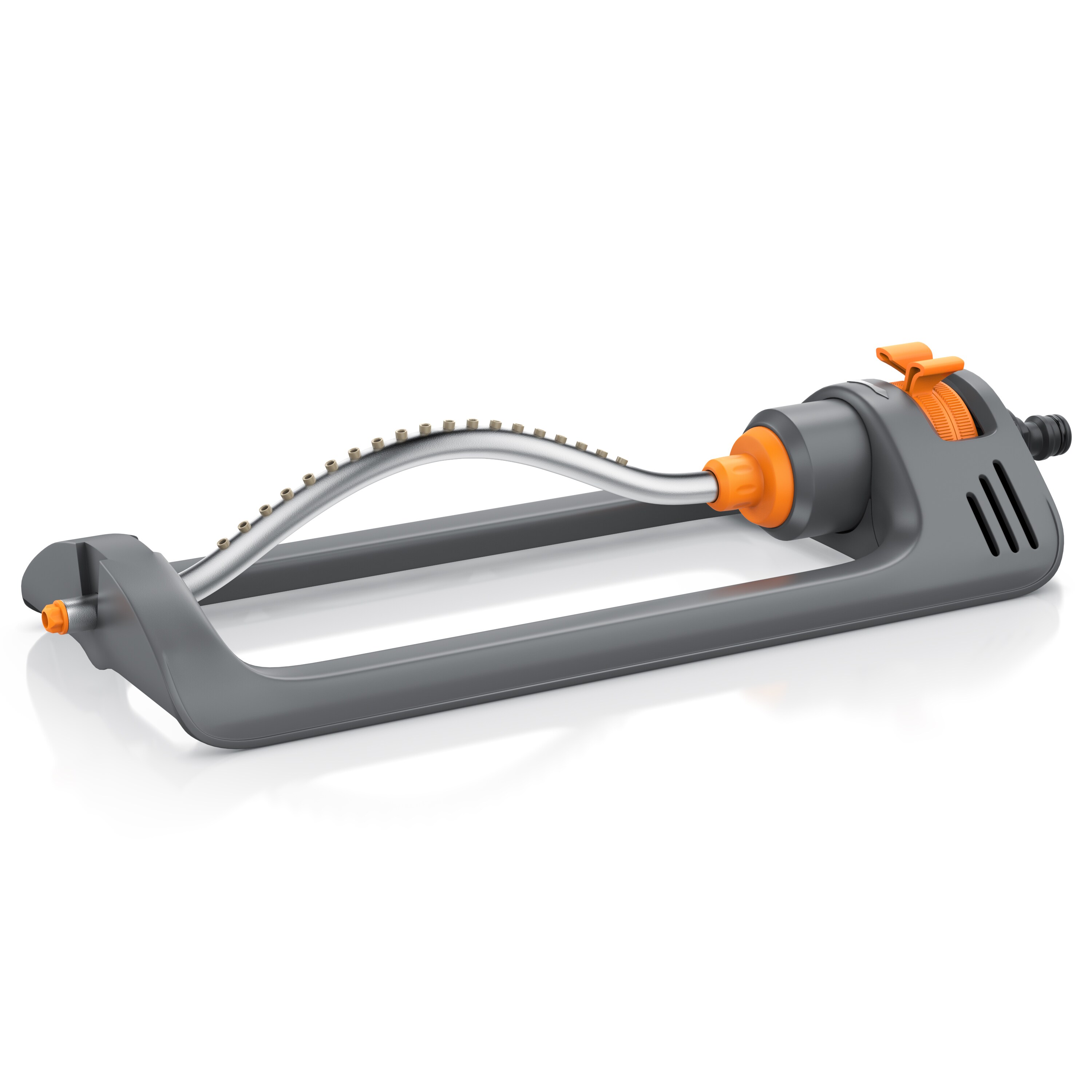 Brandson 1x Viereckregner Garten Rasensprenger, Vierecksprenger, Oszillations-Regner, Sprinkler, f&uuml;r Fl&auml;chen bis 153 m&sup2;, ( Rasen Bew&auml;sserung, Reichweite bis zu 14 m &Oslash; 