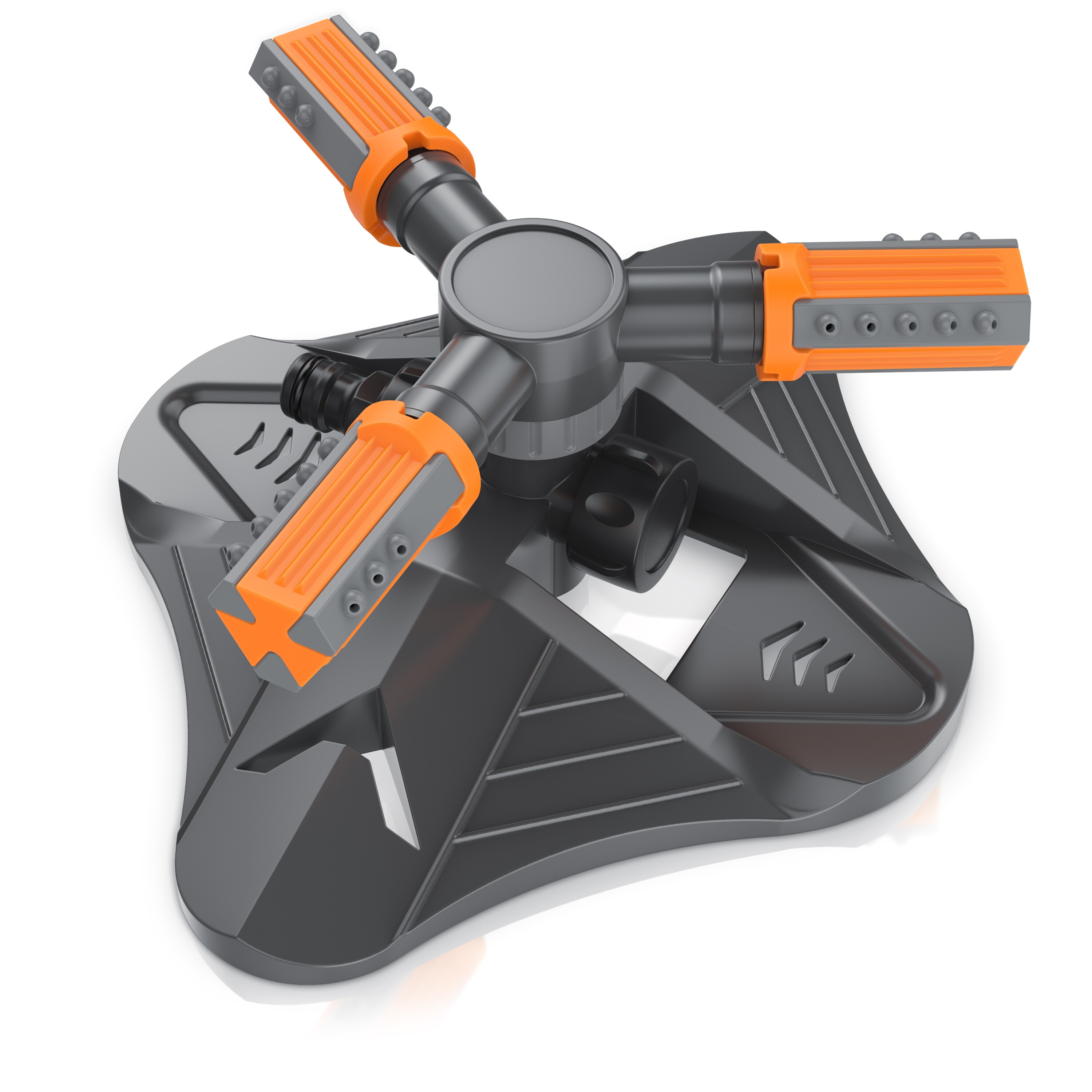 Brandson 1x Kreisregner Garten Sprinkler, 360&deg; Rasensprenger, 3 Arm Rasensnsprikler rotierend, 21 cm lang, Sprenger Bew&auml;sserungssystem, Bew&auml;sserungsanlagen, Gardena kompatibel 