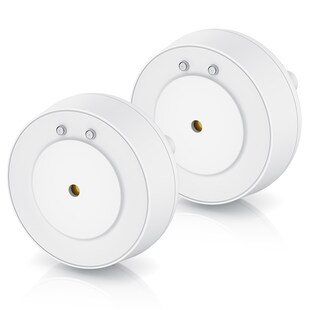 BEARWARE 2x Wassersensor, IP66, Mini-Wasserdetektor, 110 dB lauter Alarm, Wassermelder (batteriebetrieben, Wasseralarm Melder warnt bei Wasserschäden) 