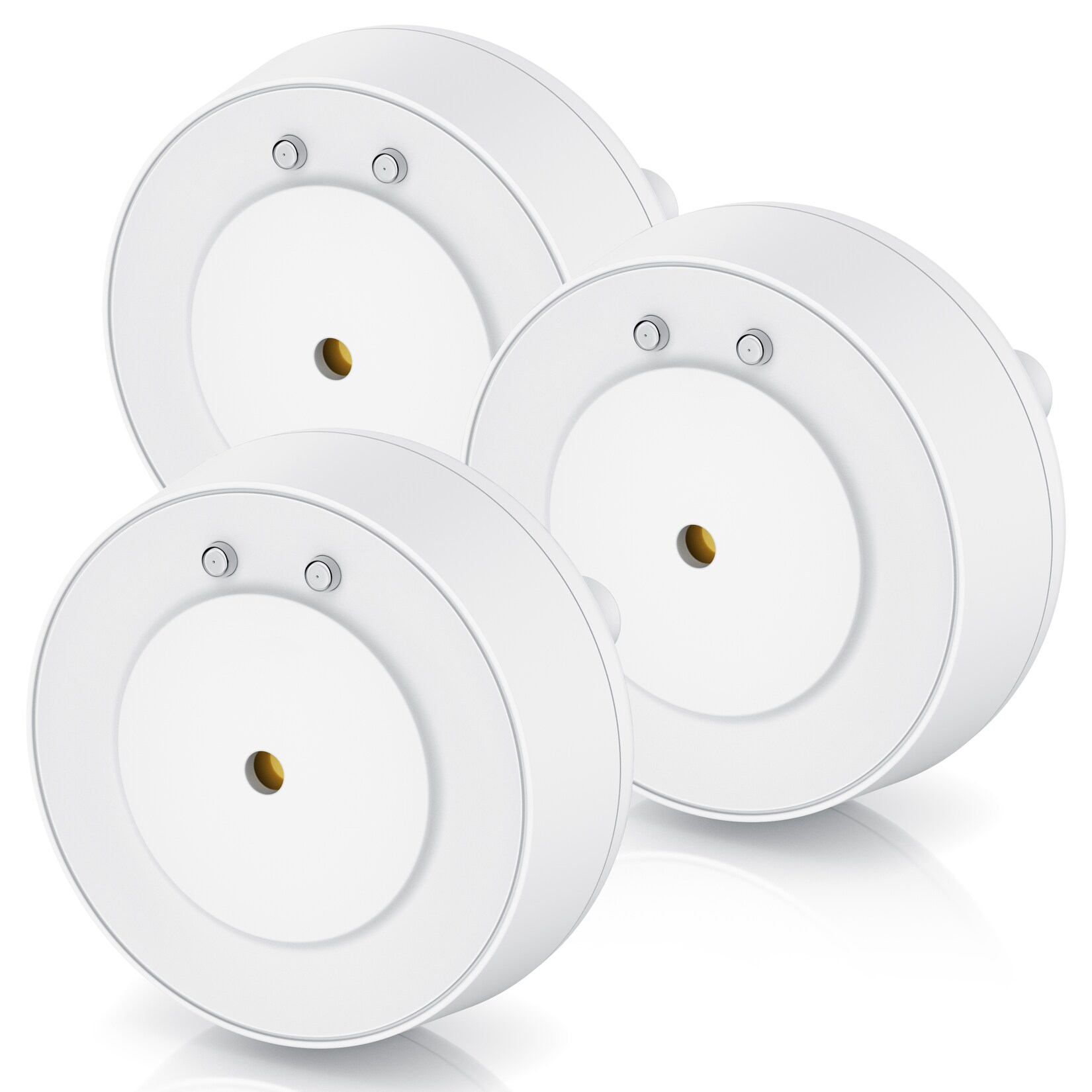 3x Wassersensor, IP66, Mini-Wasserdetektor, 110 dB lauter Alarm, Wassermelder (batteriebetrieben, Wasseralarm Melder warnt bei Wasserschäden)