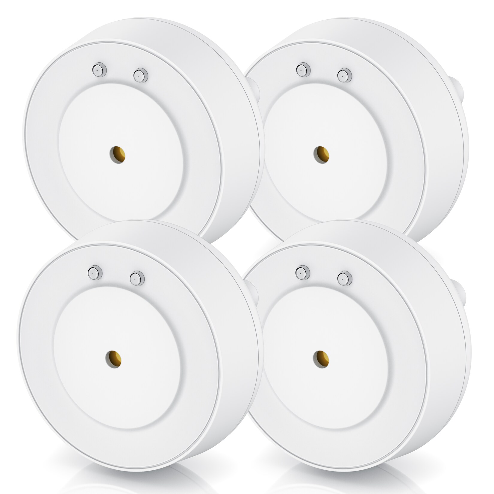 4x Wassersensor, IP66, Mini-Wasserdetektor, 110 dB lauter Alarm, Wassermelder (batteriebetrieben, Wasseralarm Melder warnt bei Wasserschäden)