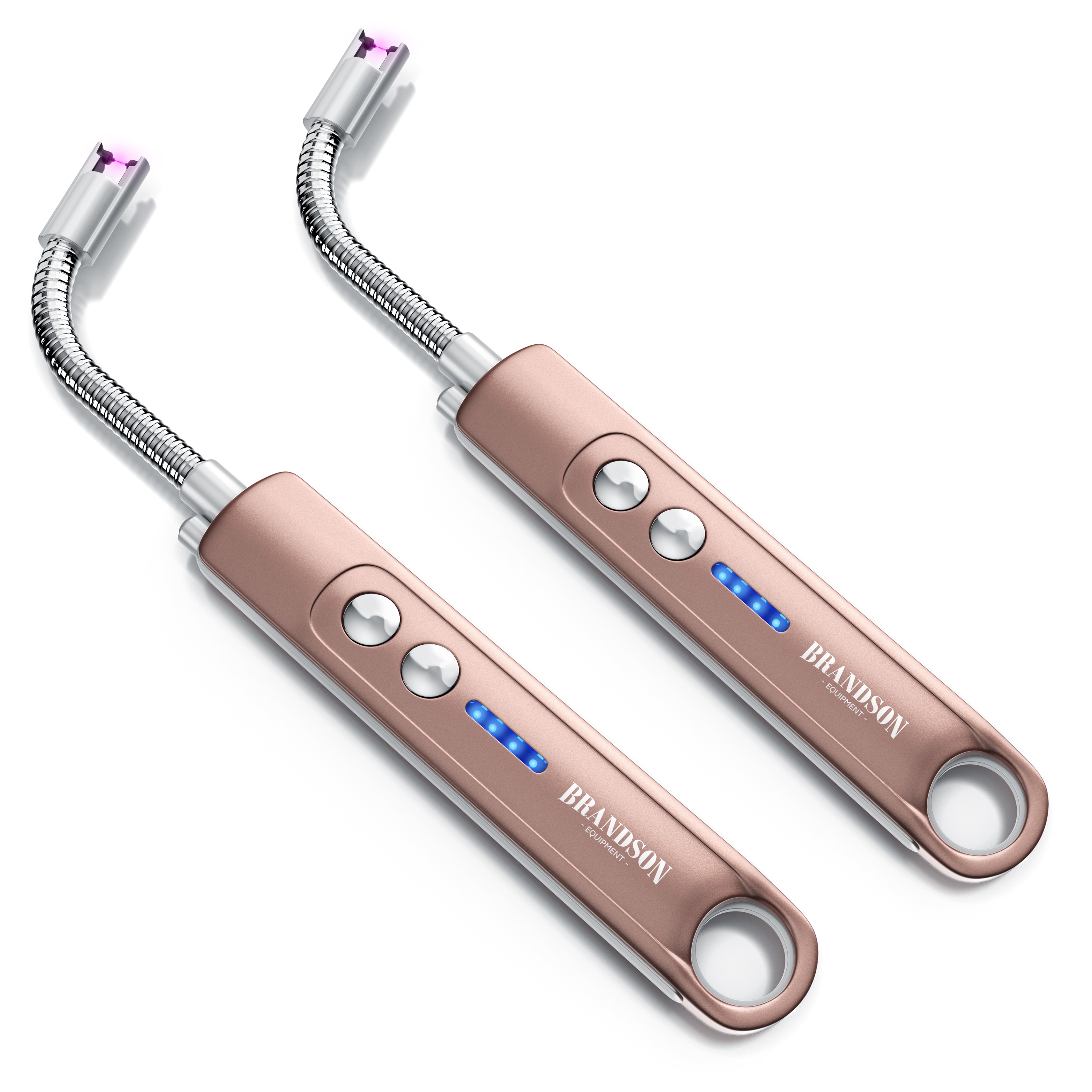Brandson 2x Feuerzeug elektrisch, Lichtbogen Stabfeuerzeug USB aufladbar, Kerzenanz&uuml;nder f&uuml;r K&uuml;che, Kerzen, Gasherde, Grill, Kamin 