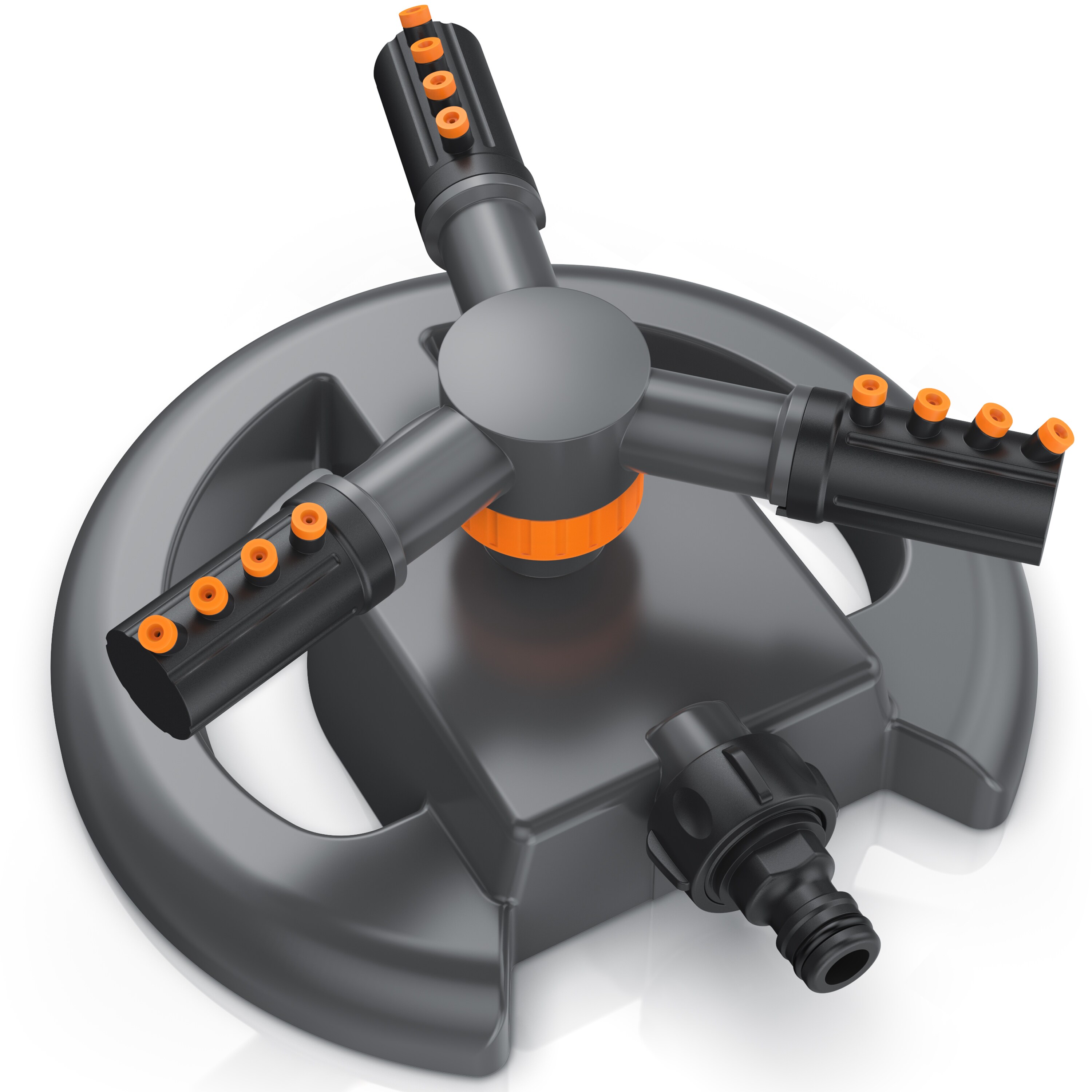 Brandson 1x Kreisregner Garten Sprinkler, 360&deg; Rasensprenger, 3 Arm Rasensnsprikler rotierend, f&uuml;r Fl&auml;chen bis 314 m&sup2;, Sprenger Bew&auml;sserungssystem, Bew&auml;sserungsanlagen, Gardena kompatibel 
